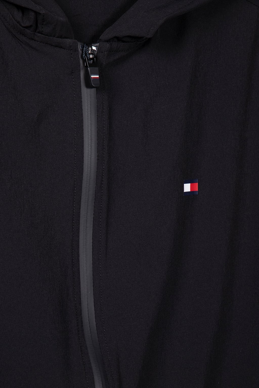 BADGE WOVEN FULL-ZIP HOODIE REGULAR FIT IN BLACK 4