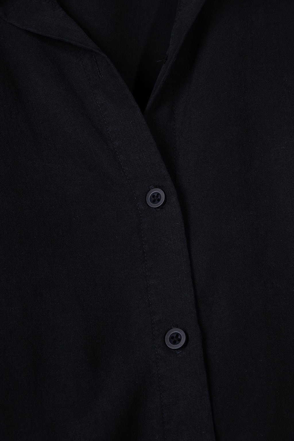 MINI SHIRT DRESS WITH SMOCKED BACK VINTAGE BLACK 4