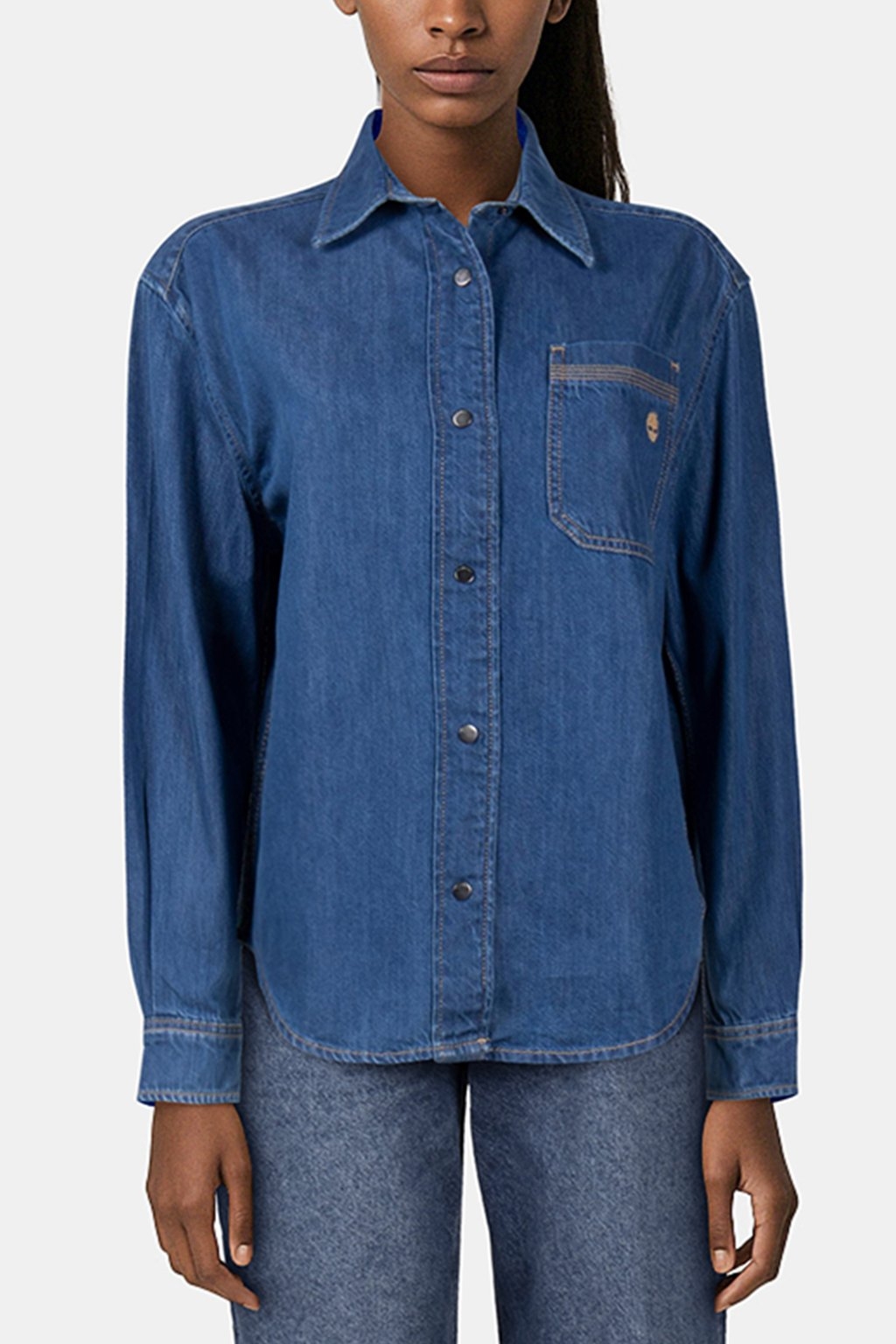 DENIM ESSENTIAL SHIRT BLUE INDIGO 1