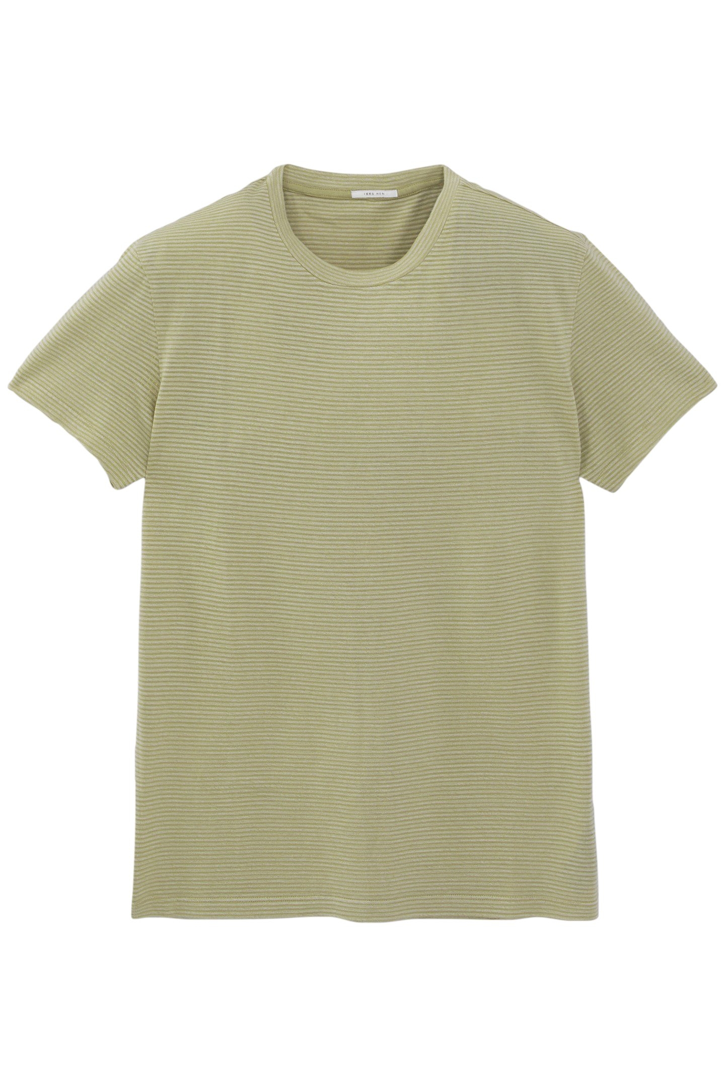 PISTACHIO ORGANIC COTTON THIN STRIPED T-SHIRT 5