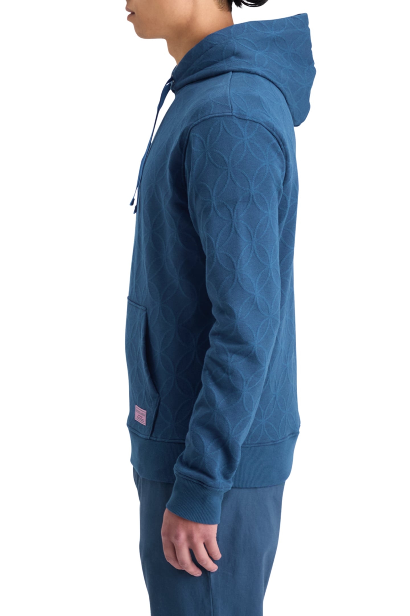 JACQUARD TERRY HOODIE HERITAGE BLUE 5