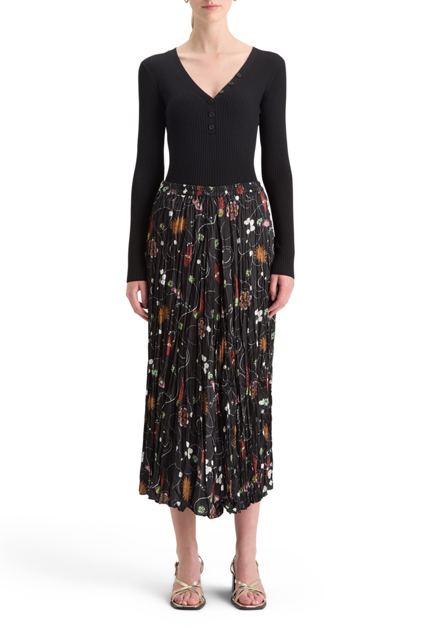 PLEATED CRINKLE SKIRT FREE MIND 1