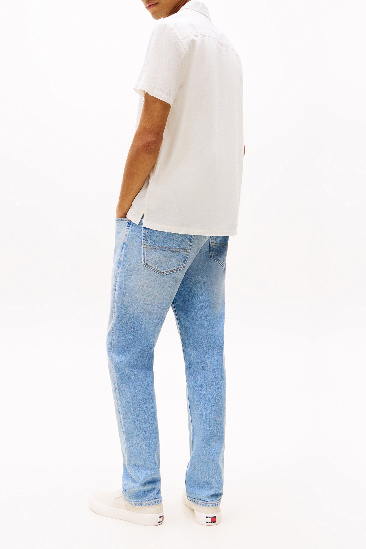 TJM LINEN BLEND CAMP REGULAR FIT SHORT SLEEVE SHIRT ECRU 2