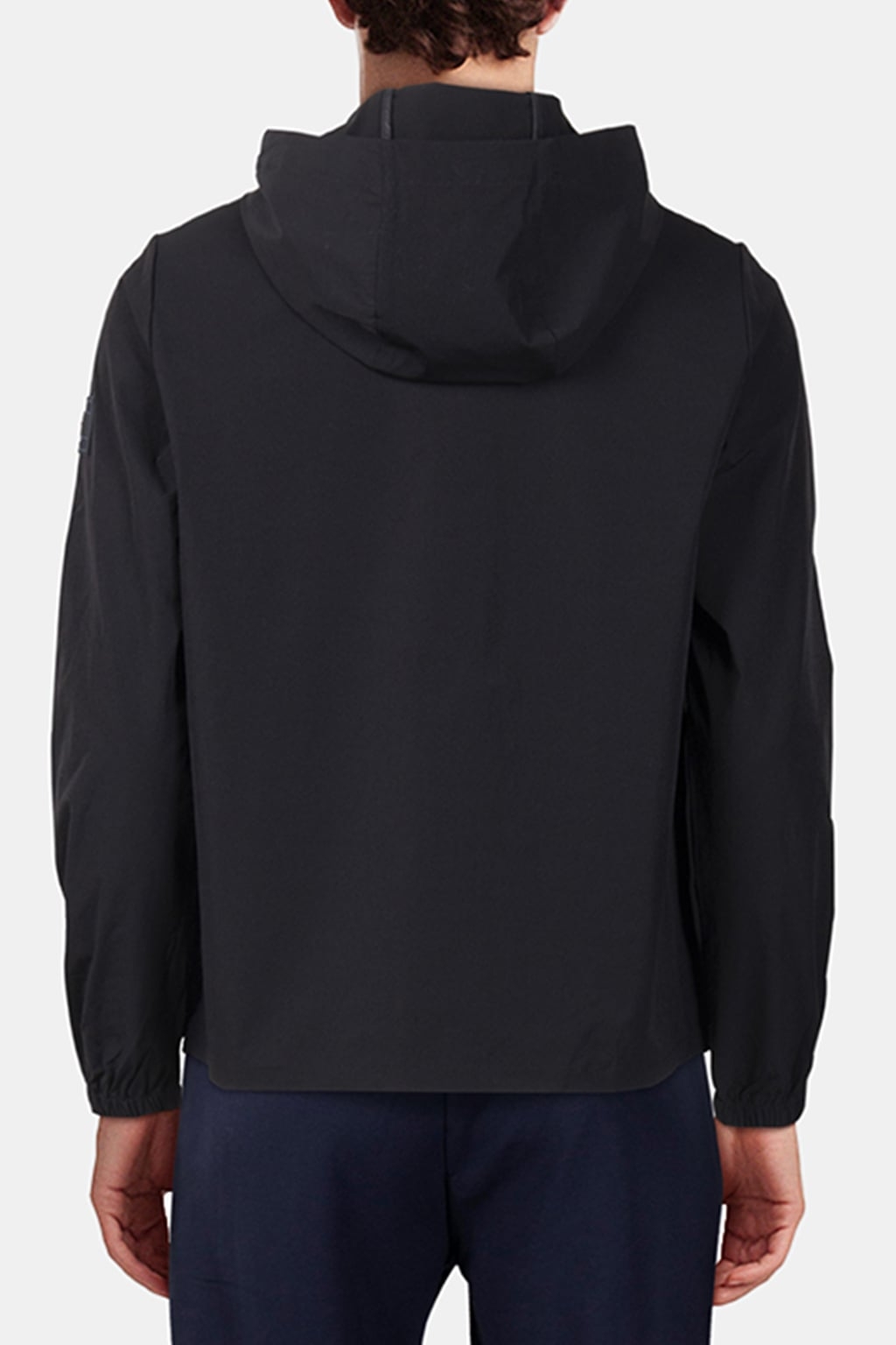 BADGE WOVEN FULL-ZIP HOODIE REGULAR FIT IN BLACK 2