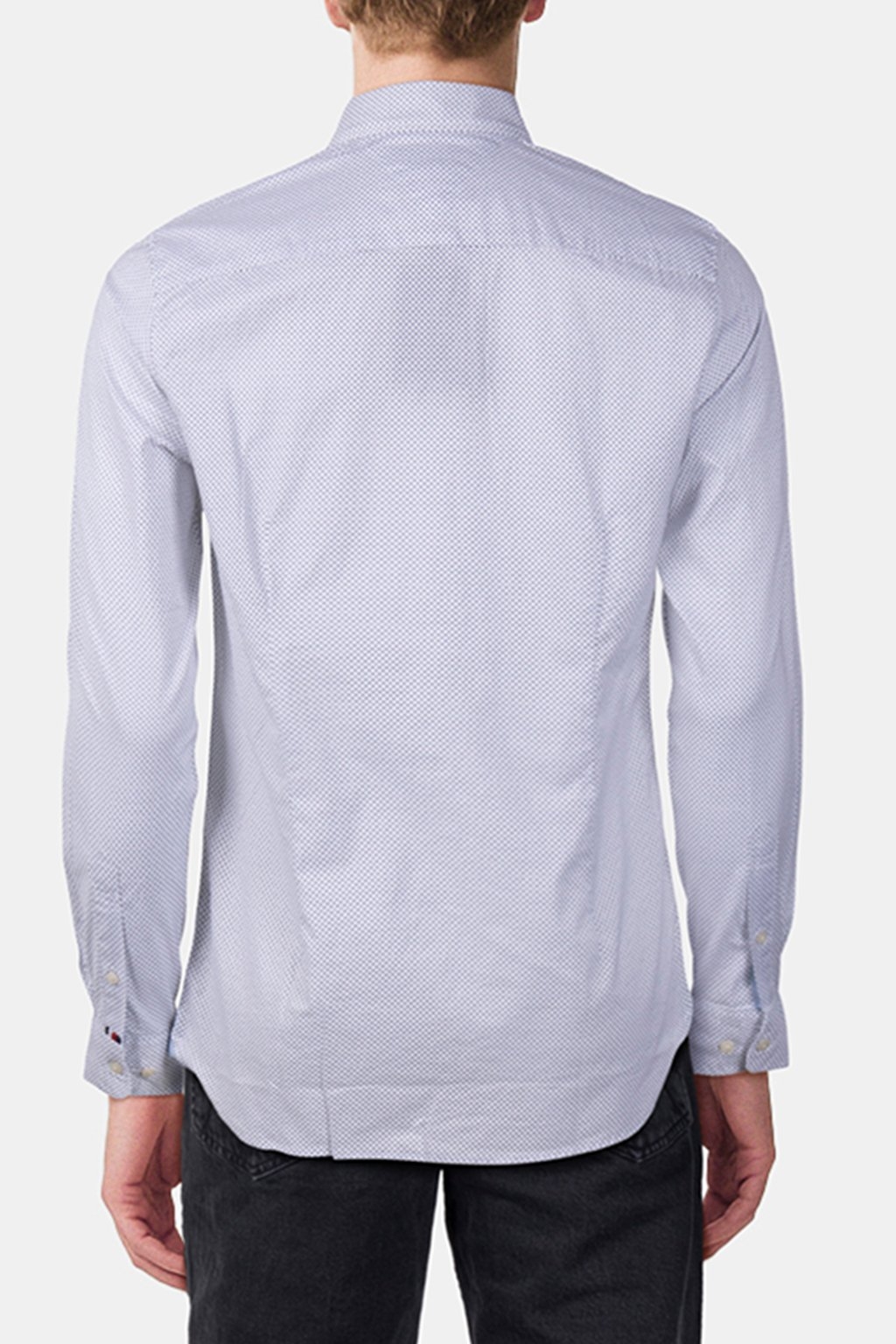 FLEX MINI PRINT SHIRT RELAXED FIT WHITE/DESERT SKY 2