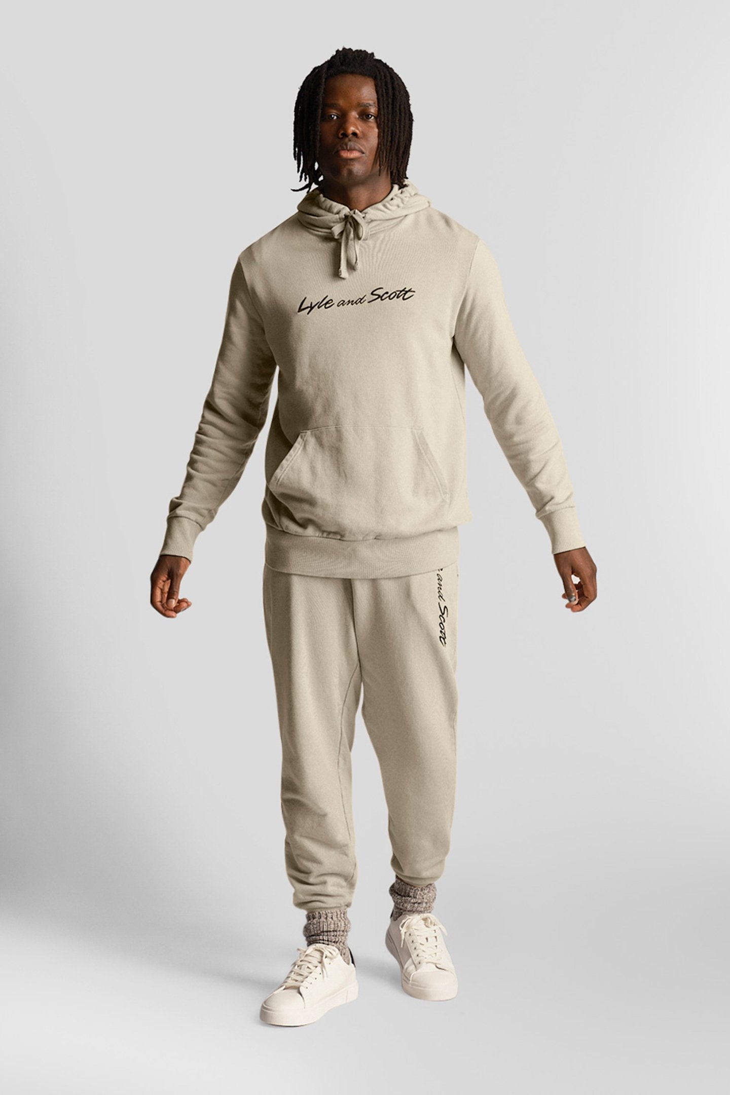 SCRIPT HOODED SWEATSHIRT VIADUCT/DARK NAVY 3