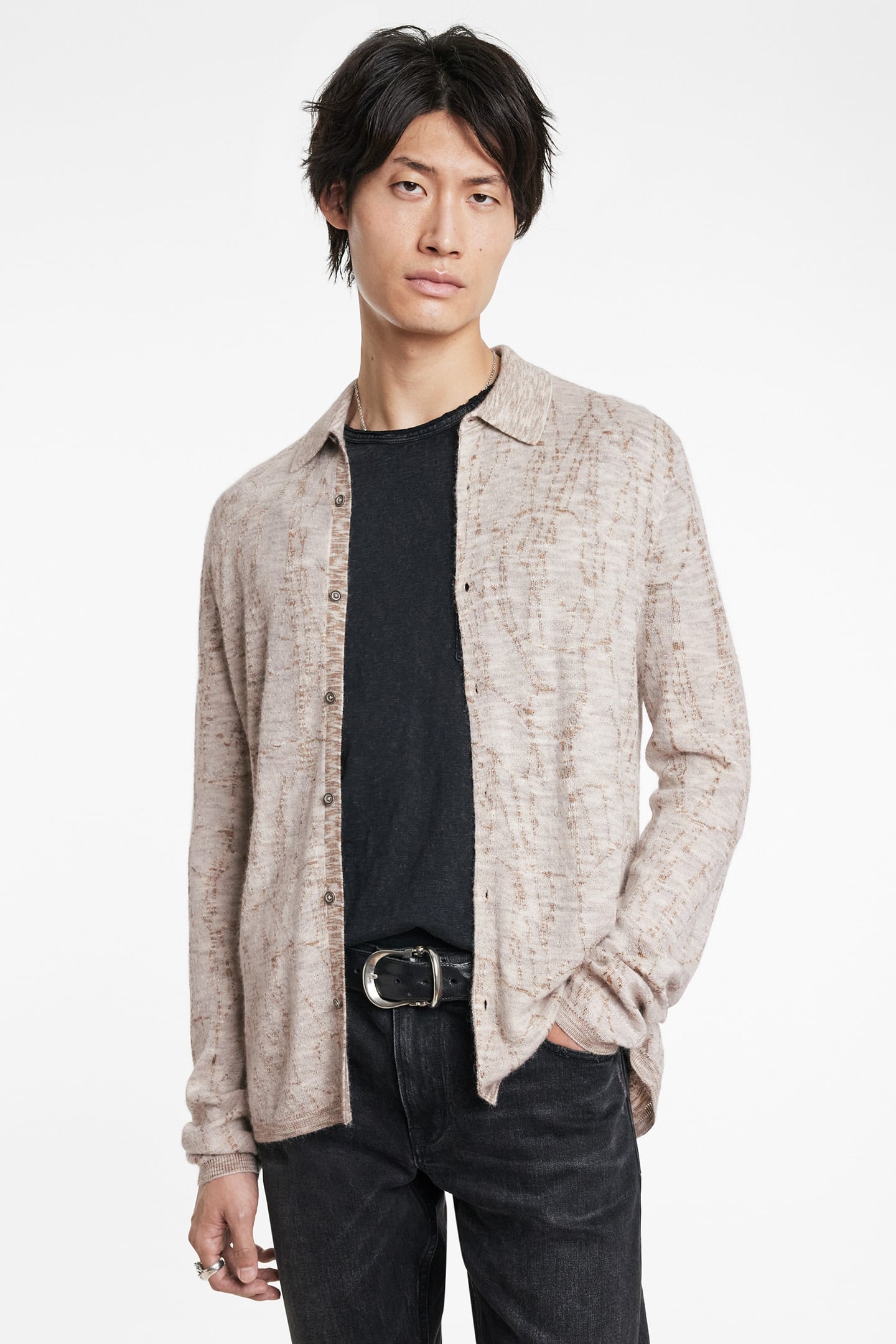 CARAVAGGIO REGULAR FIT LS SNOW HEATHER 1