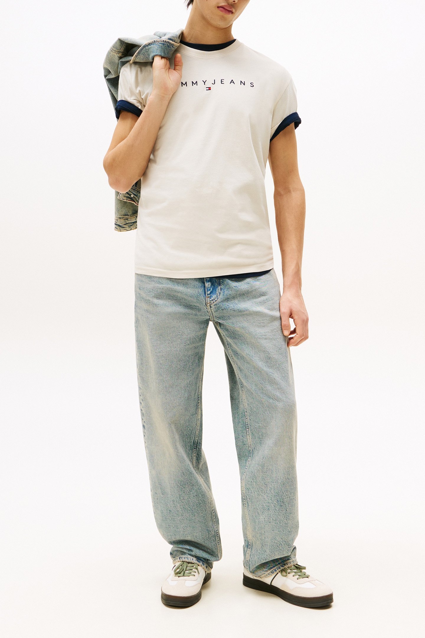 TJM REG LINEAR LOGO RELAXED FIT T-SHIRT, DESERT SAND DUNE 2