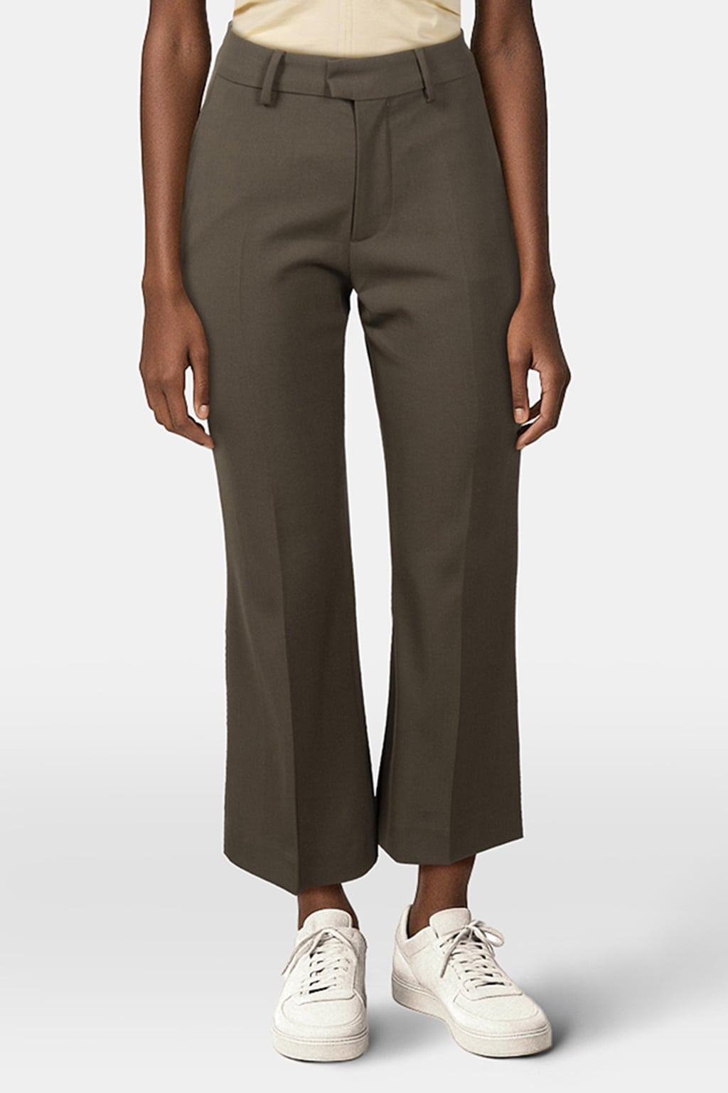 WHARTON CROPPED PANTS ARMY GREEN 1