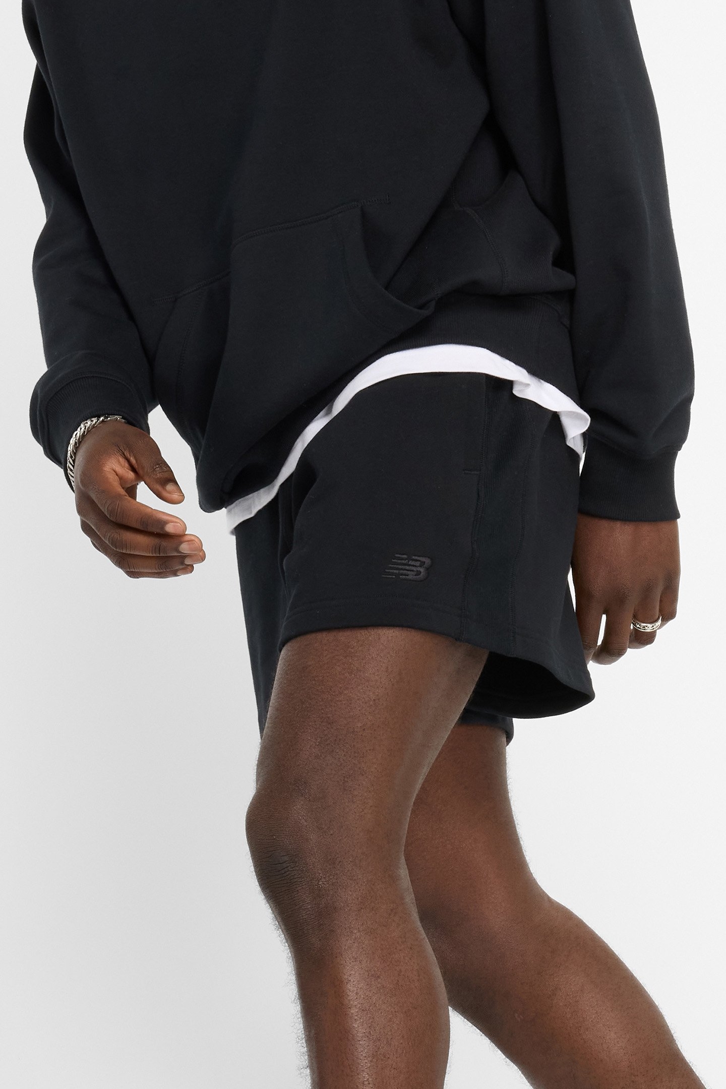 SWEAT SHORTS IN BLACK 6