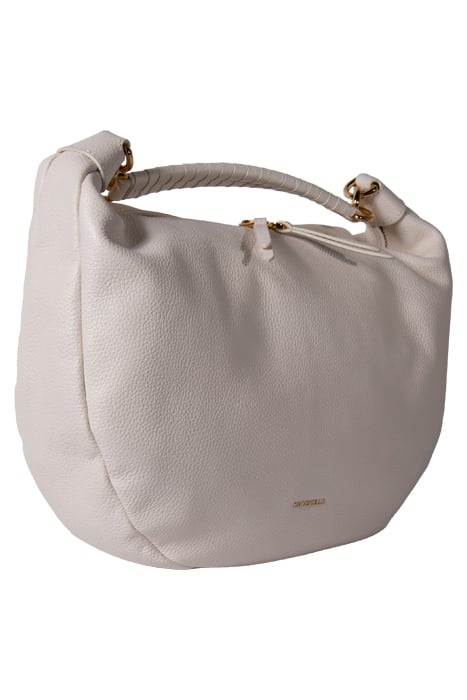 LEATHER MEDIUM SHOULDER BAG IN WHITE 4