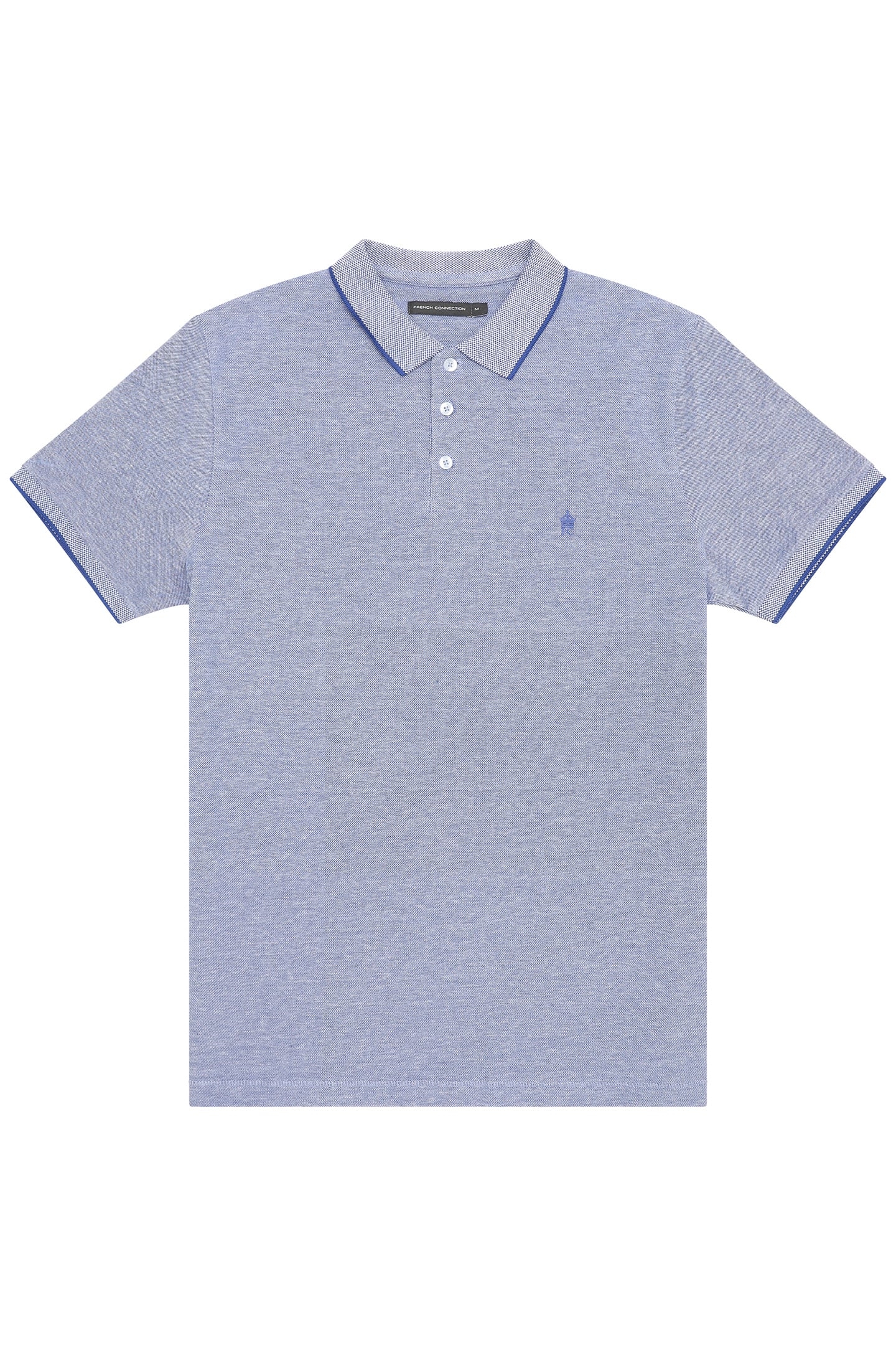 BIRDSEYE TIPPED POLO BRIGHT BLUE/BRIGHT B 1