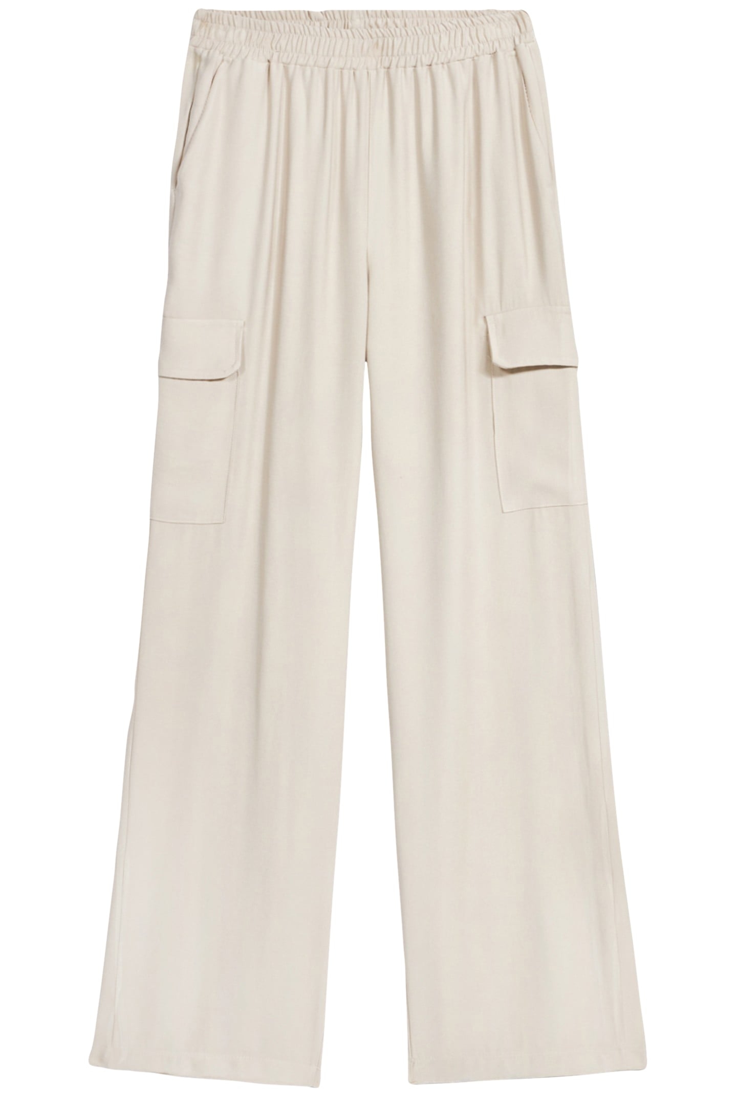 CARGO JOGGERS IN FLOWING FABRIC NATURAL 4