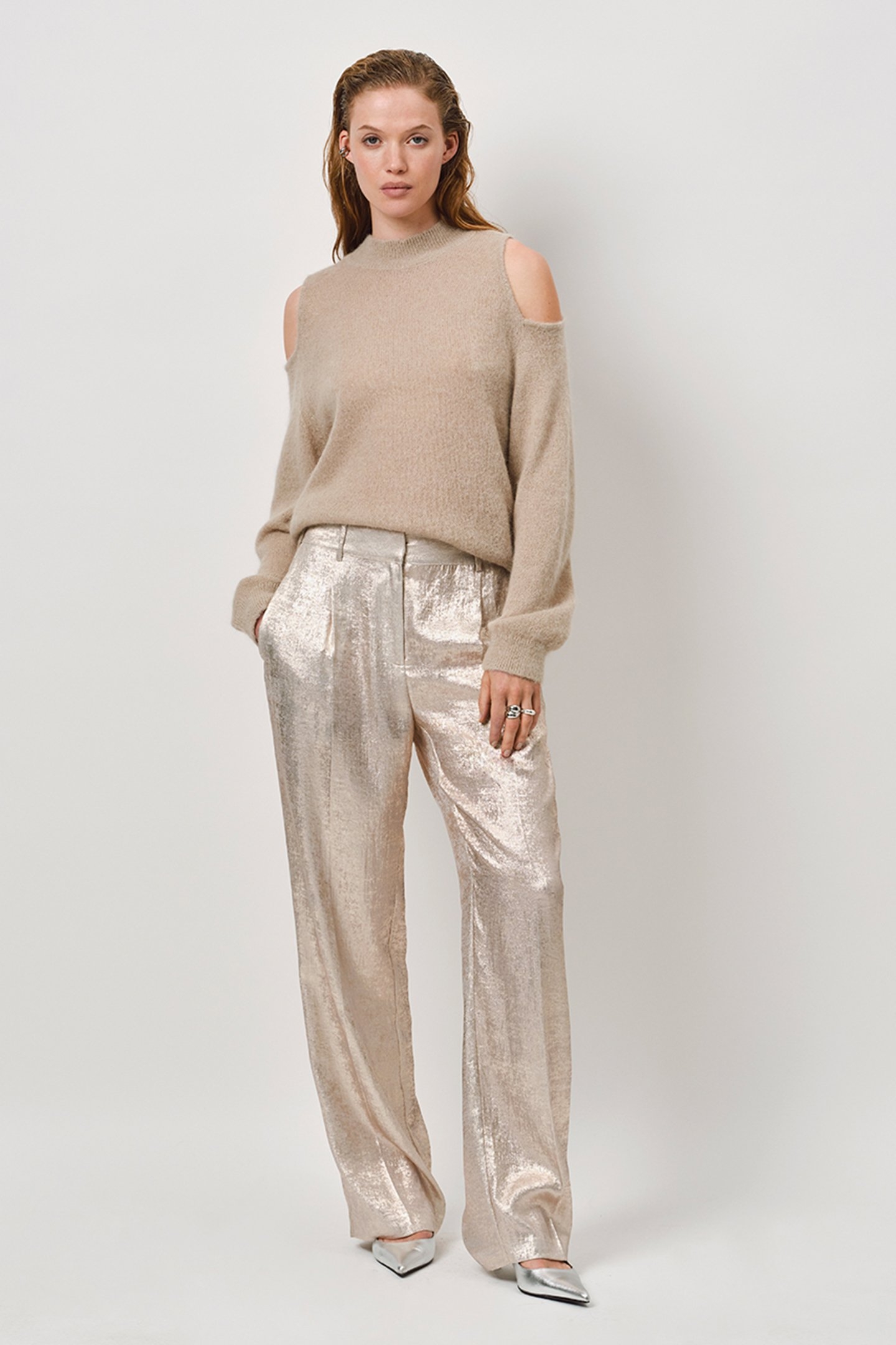 CHARM METALLIC PANTS GUN METAL 5