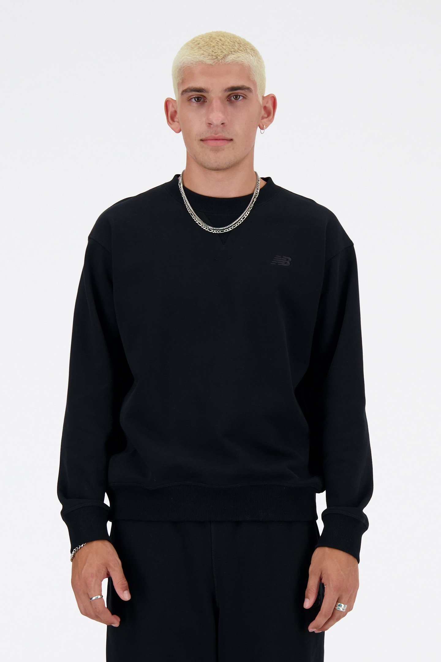 NB CREW NECK SWEATSHIRT IN BLACK 1