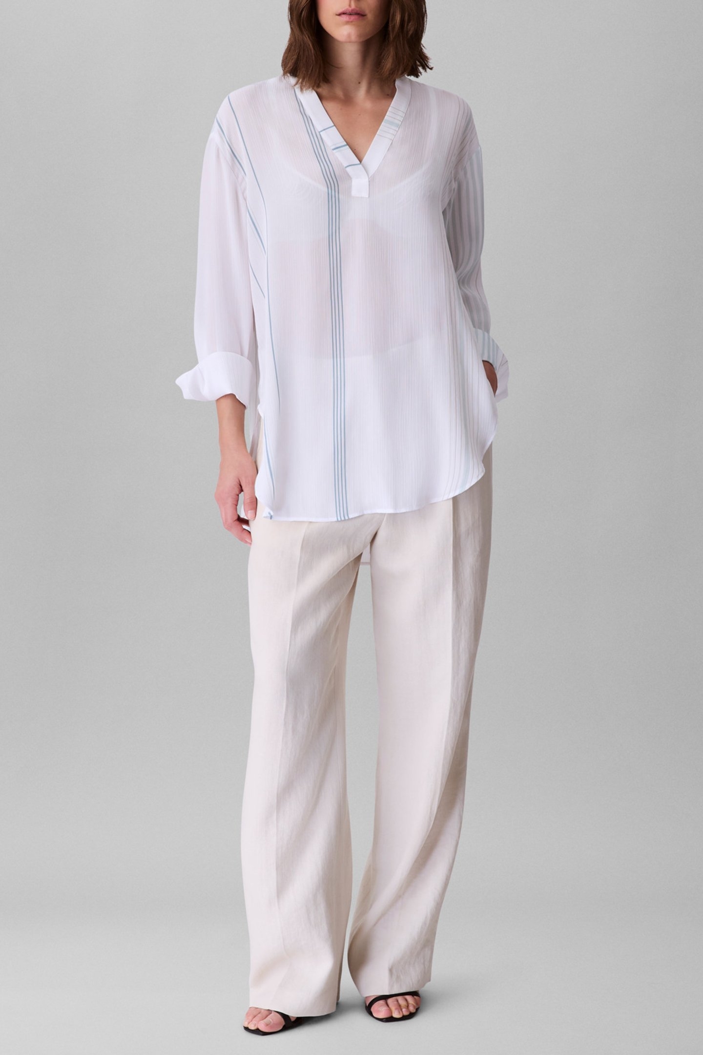 PRINTED CRINKLE SHIRT BRILLIANT WHITE 2