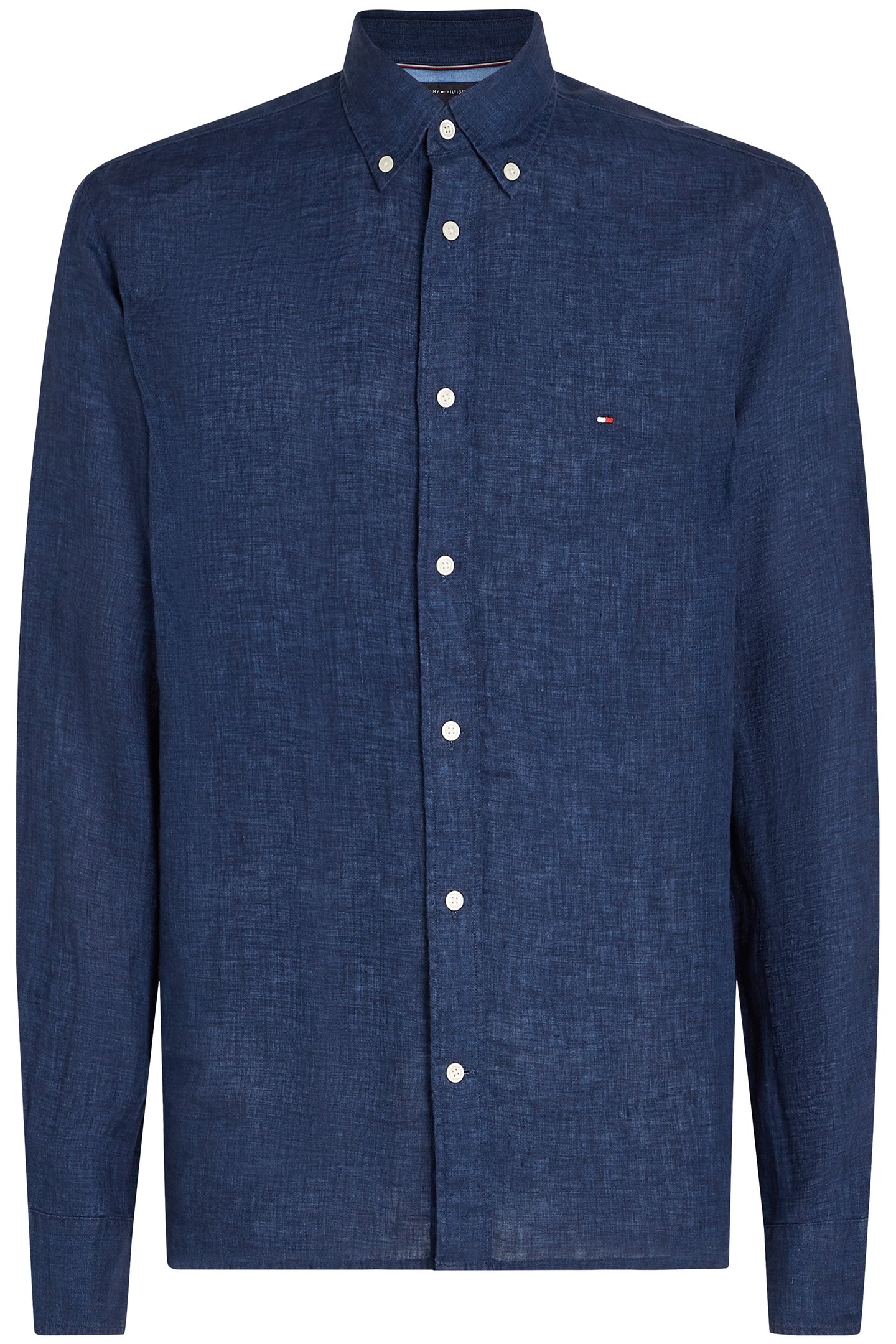 SLIM FIT LINEN SHIRT CARBON NAVY 4