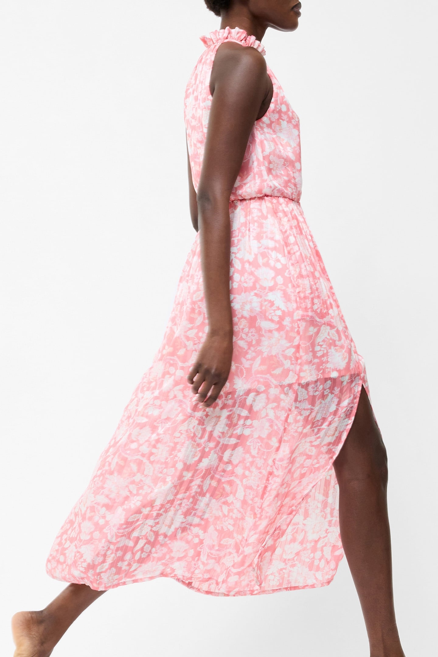 CYNTHIA HALTERNECK MIDI DRESS PINK BLOSSOM 3