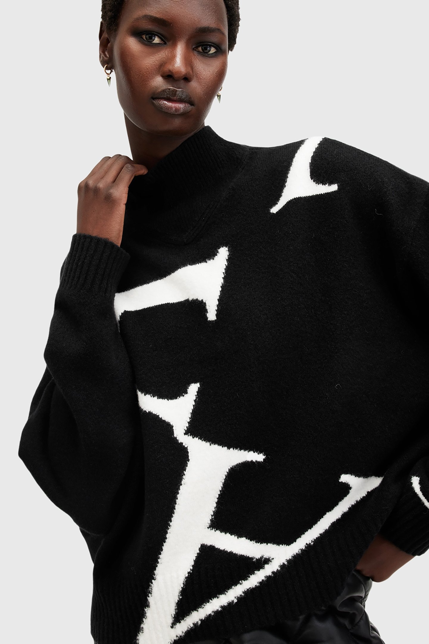 A STAR JUMPER BLACK/CHALK WHITE 7