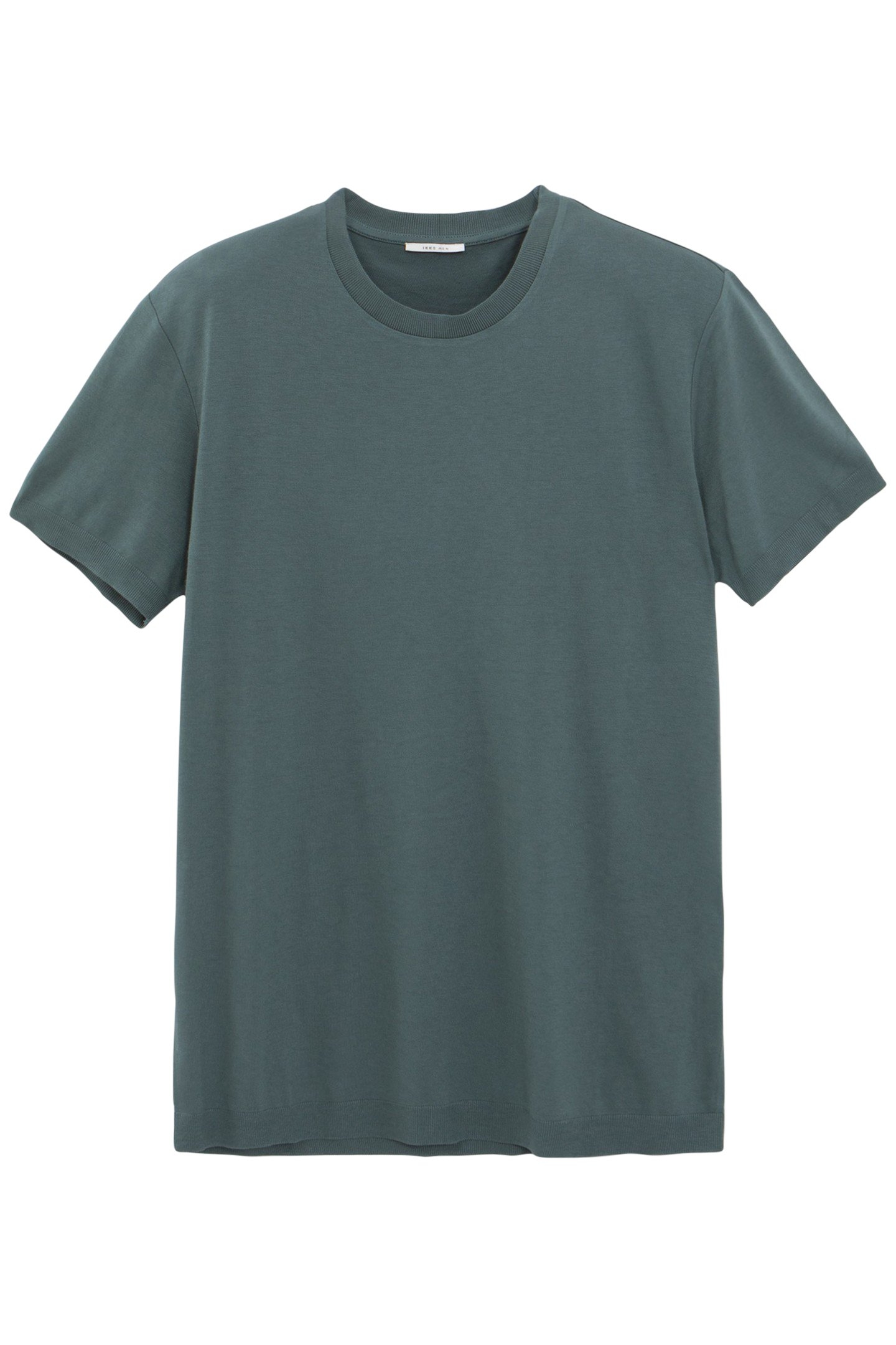 BLUISH GREEN COTTON MODAL BLEND T-SHIRT 4