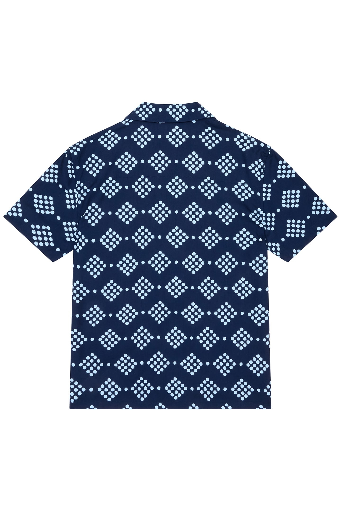 DOT VISCOSE REVERE SHORT SLEEVE SHIRT MARINE 2