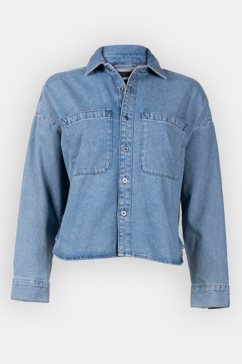 ANTICA BOXY DENIM LS SHIRT STONE WASH 4