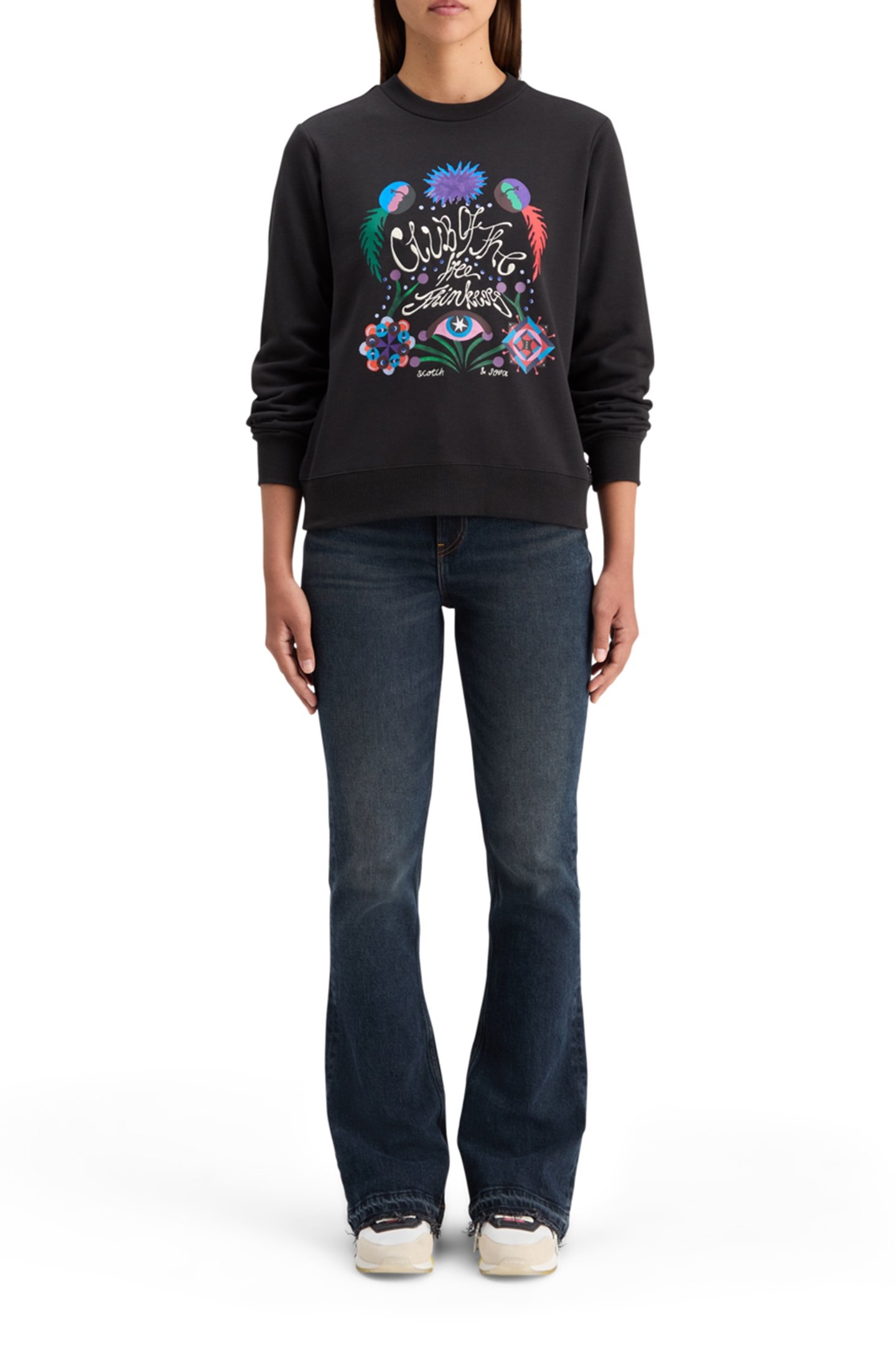 EMBROIDERED REGULAR FIT SWEATSHIRT EVENING BLACK 3