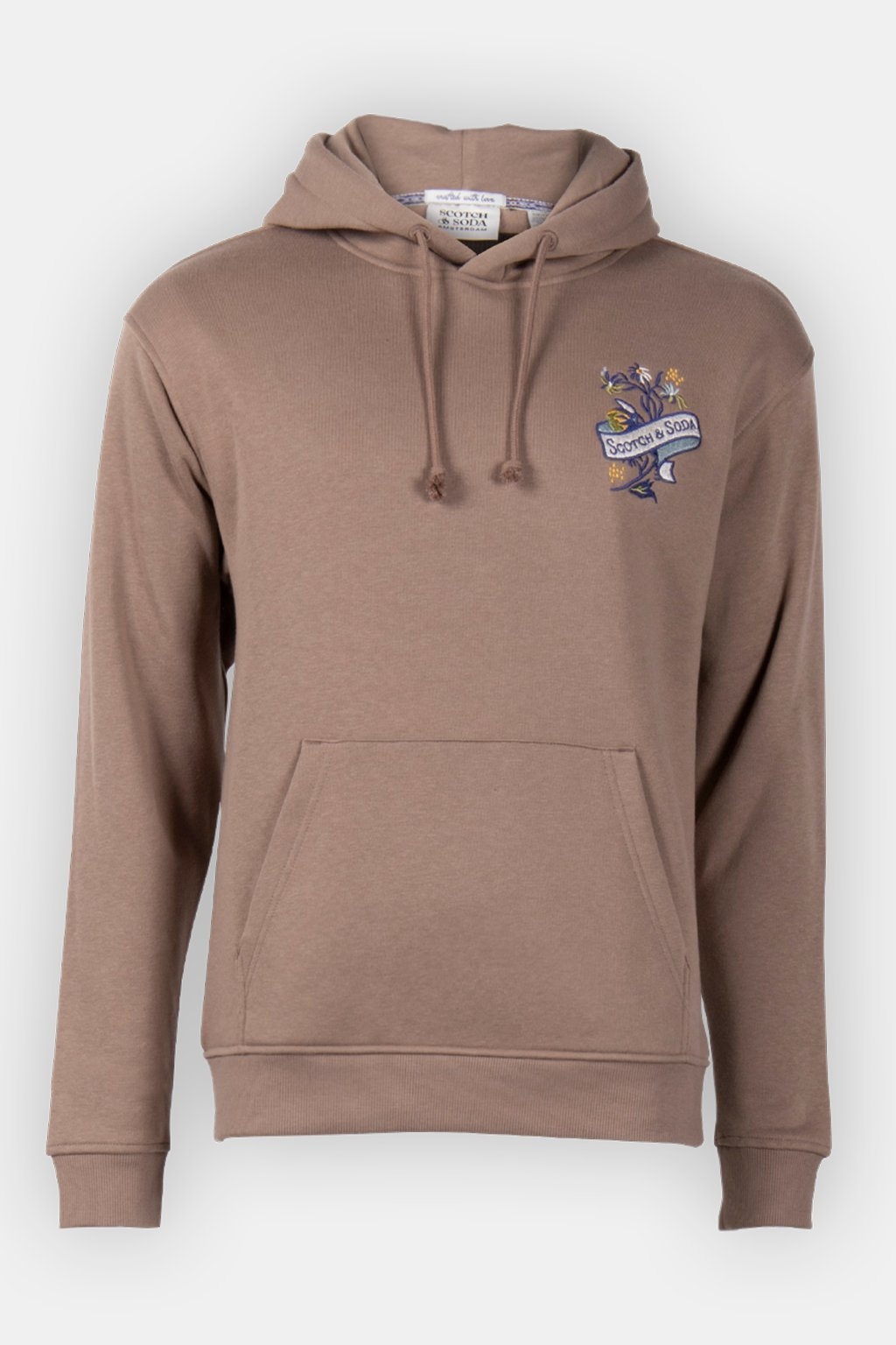 RELAXED FIT FLEECE GRAPHIC HOODIE CAPPUCHINO 3