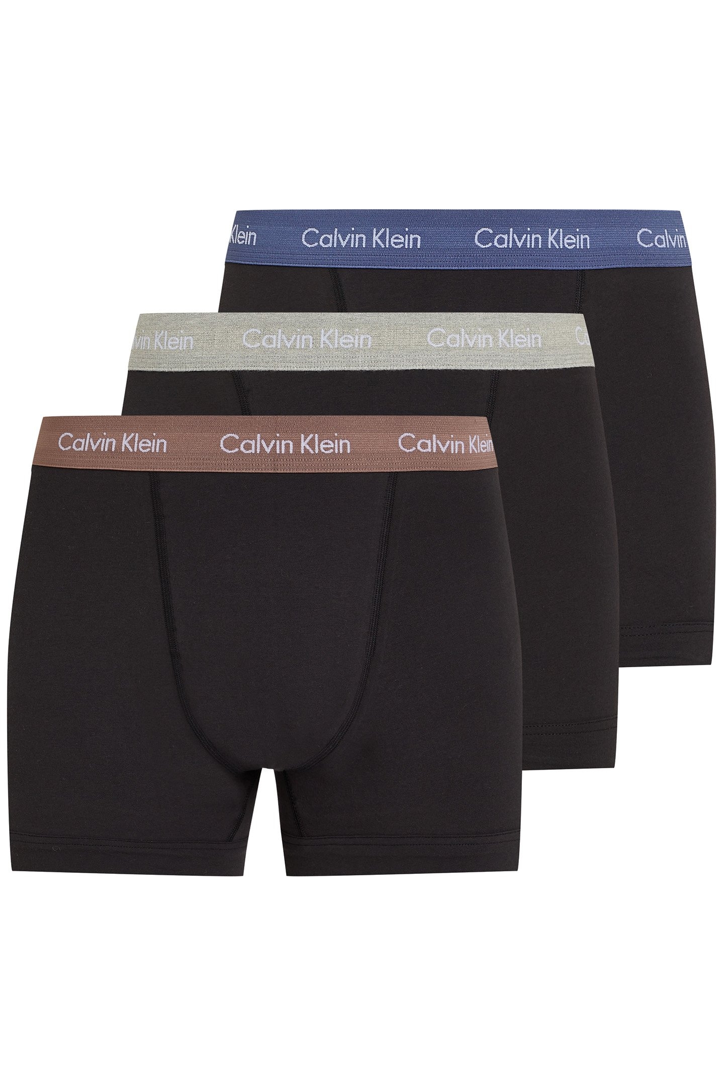 3 PACK TRUNKS - COTTON STRETCH B- R IRIS, GREY HEAT, DUSTY T 1