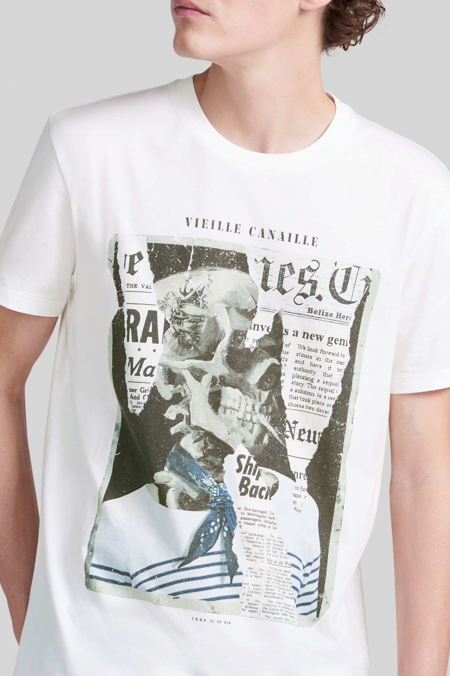 OFF-WHITE ORGANIC COTTON SKELETON-SAILOR T-SHIRT 5