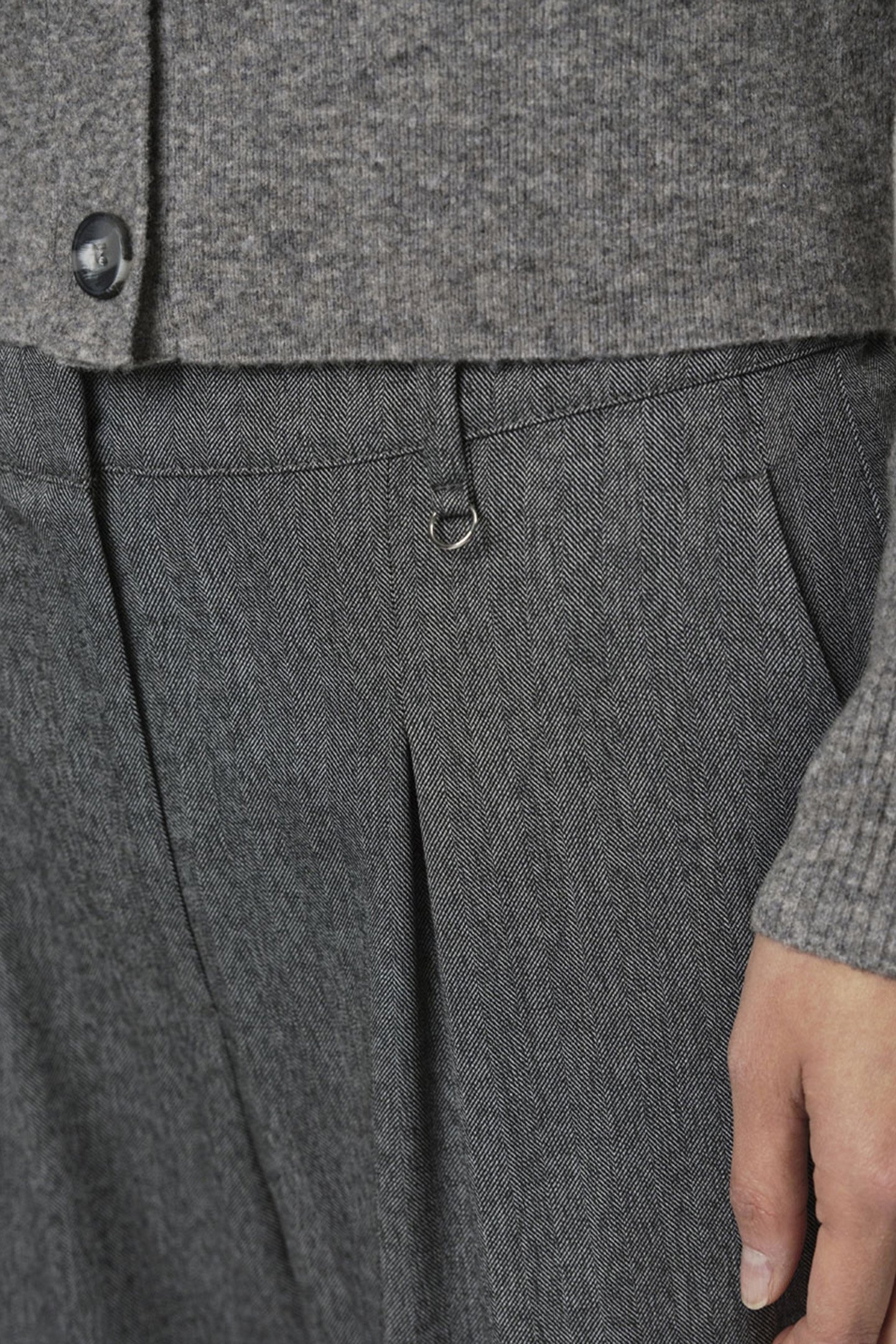 DEAN HERRINGBONE PANTS GRAPHITE 5