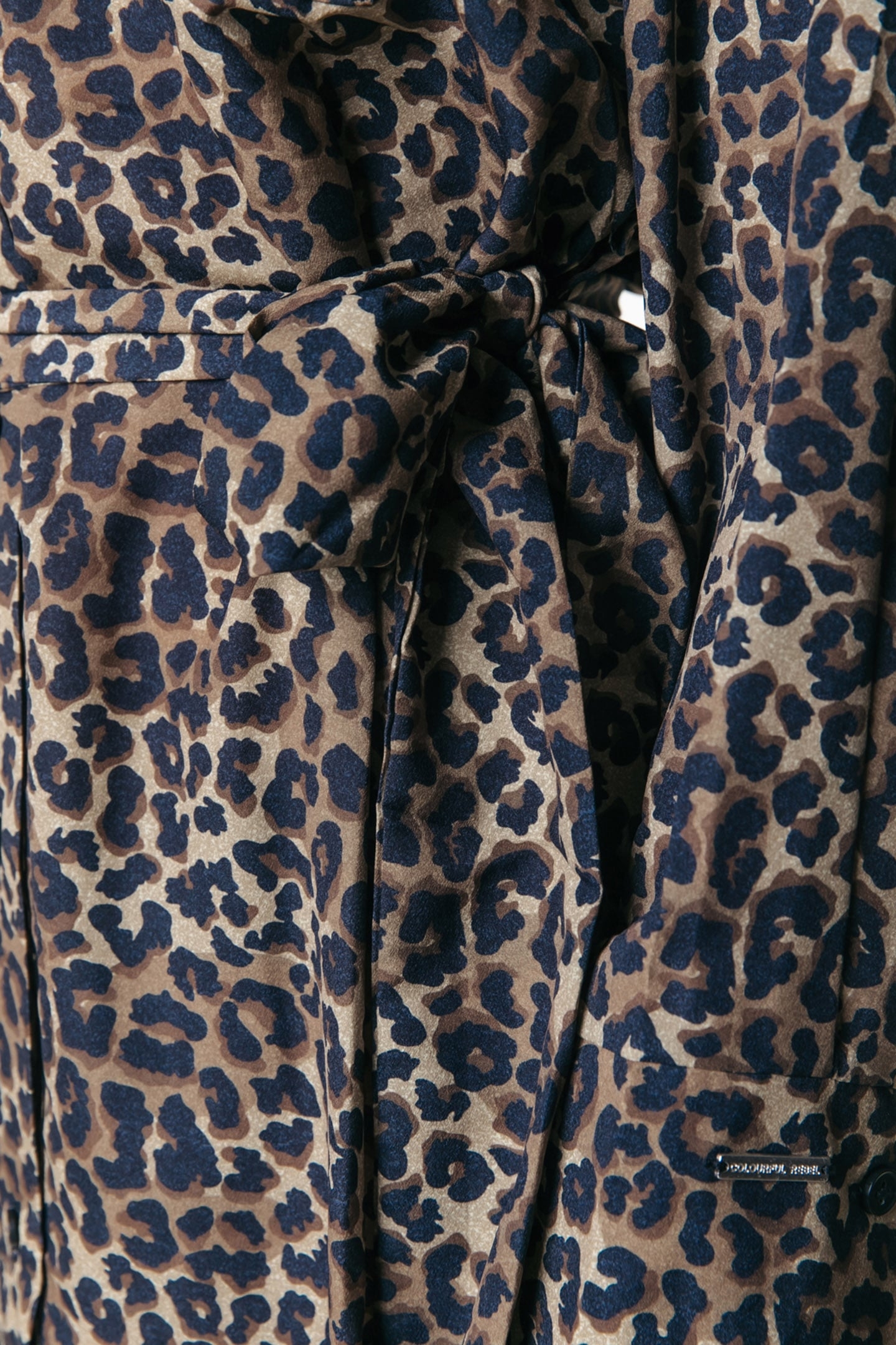 DESIREE LEOPARD MAXI SHIRT DRESS LS WARM BROWN 5