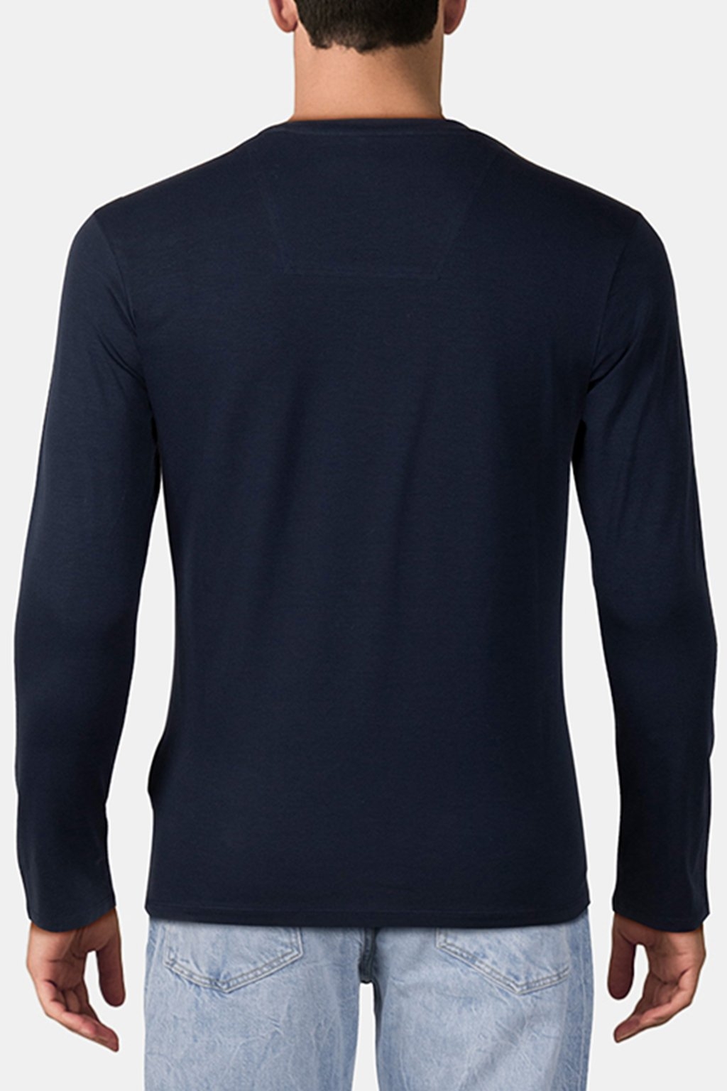 LS CN T-SHIRT SLIM F NAVY SEA 2