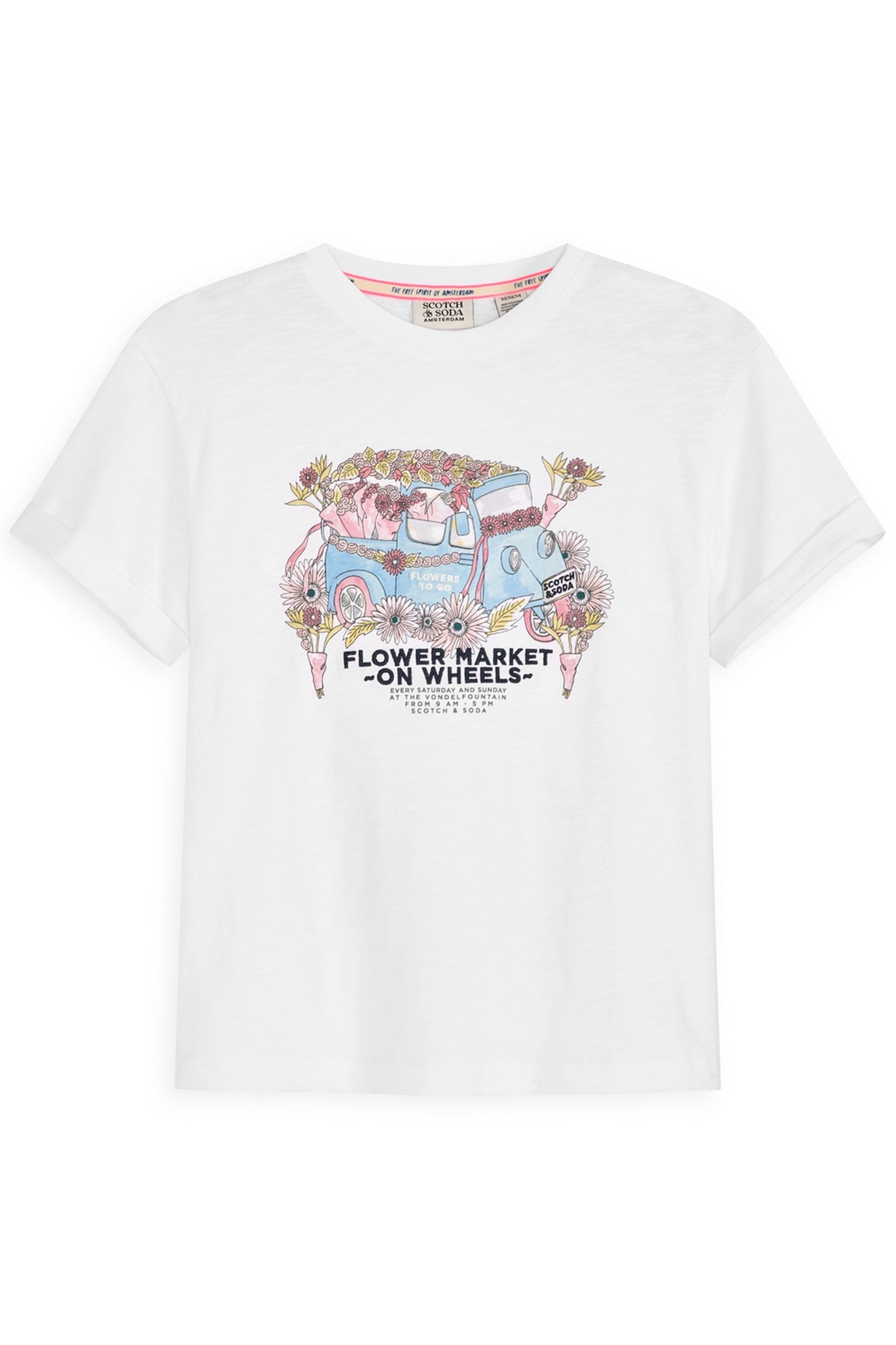 GIRLS CTTN SLUB JERSEY SS TOP WHITE TRADITIONAL 1