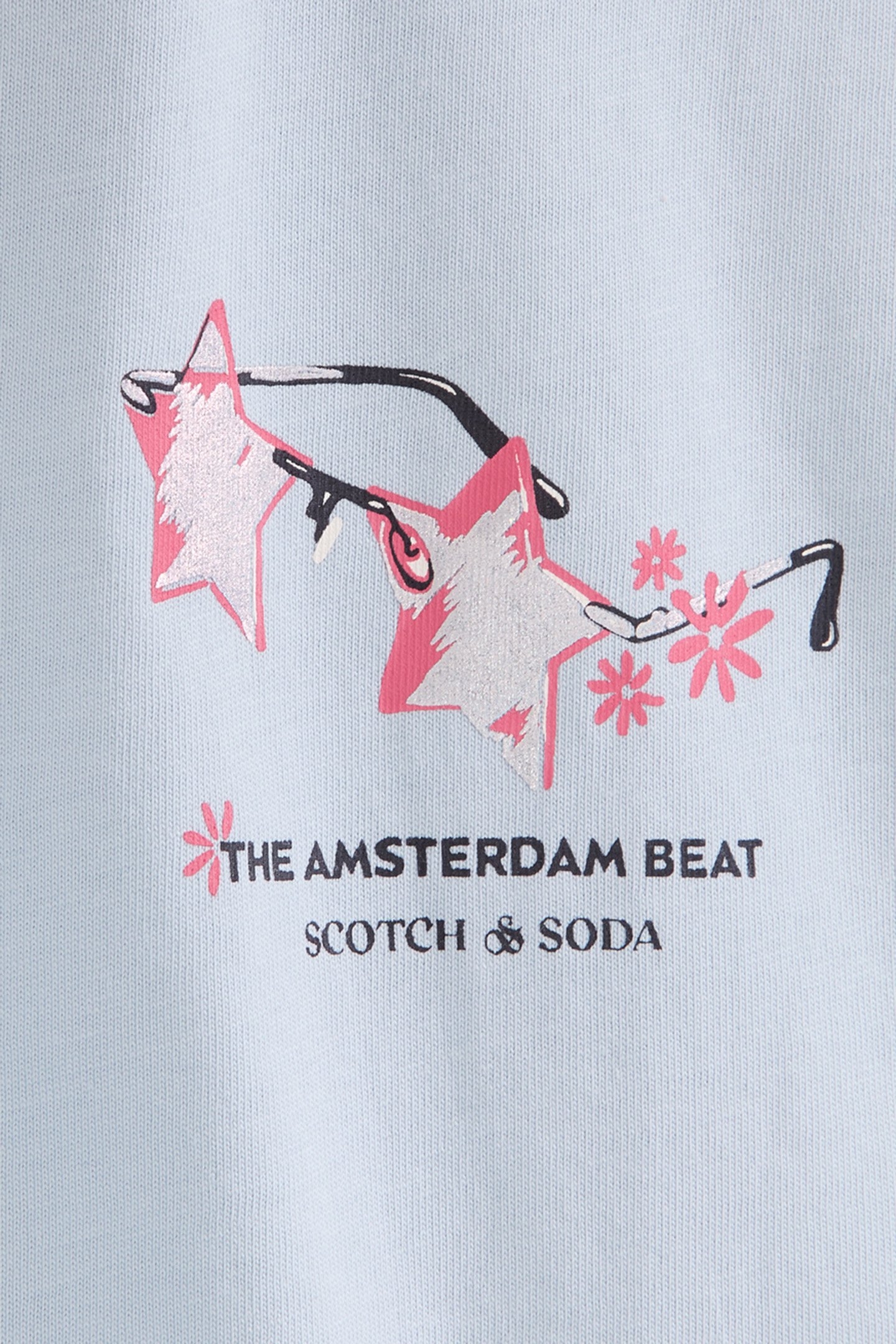 GIRLS CTTN JERSEY SS TOP LT BLUE/PASTEL 3