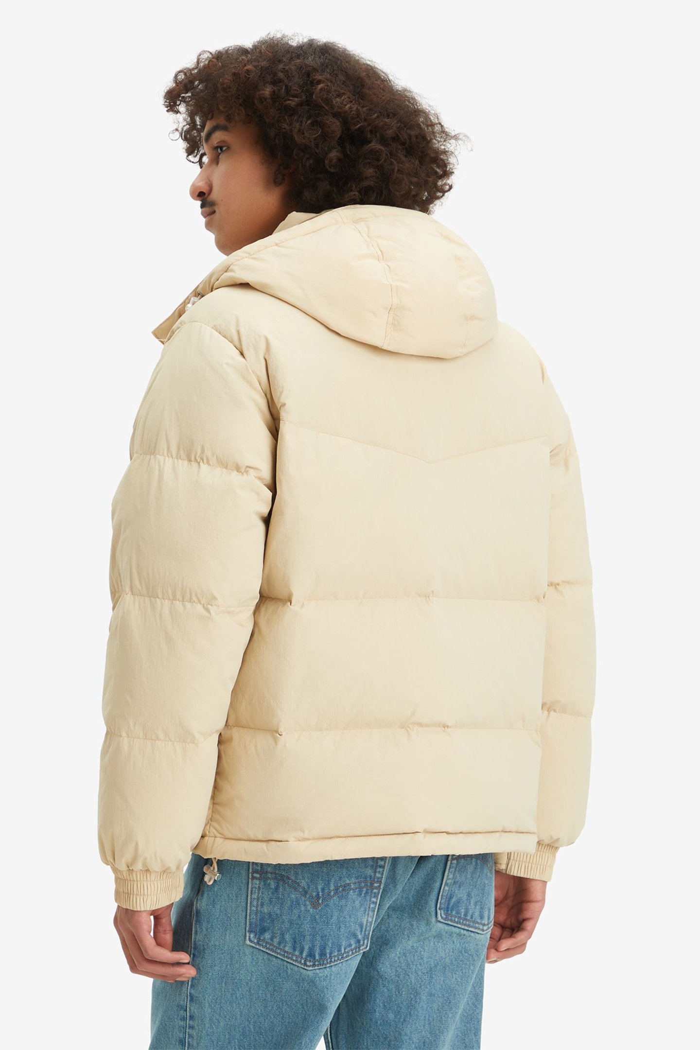 RICKRIDGE SHORT PUFFER COAT IN BEIGE 2