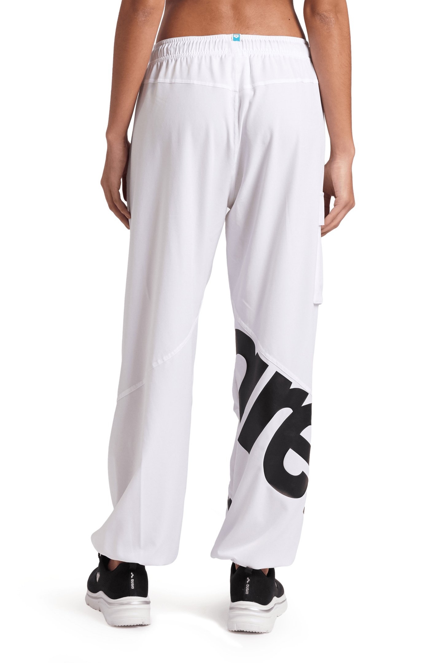 WOMEN'S ARENA LOGO CARGO PANT WHITE-BLACK 2