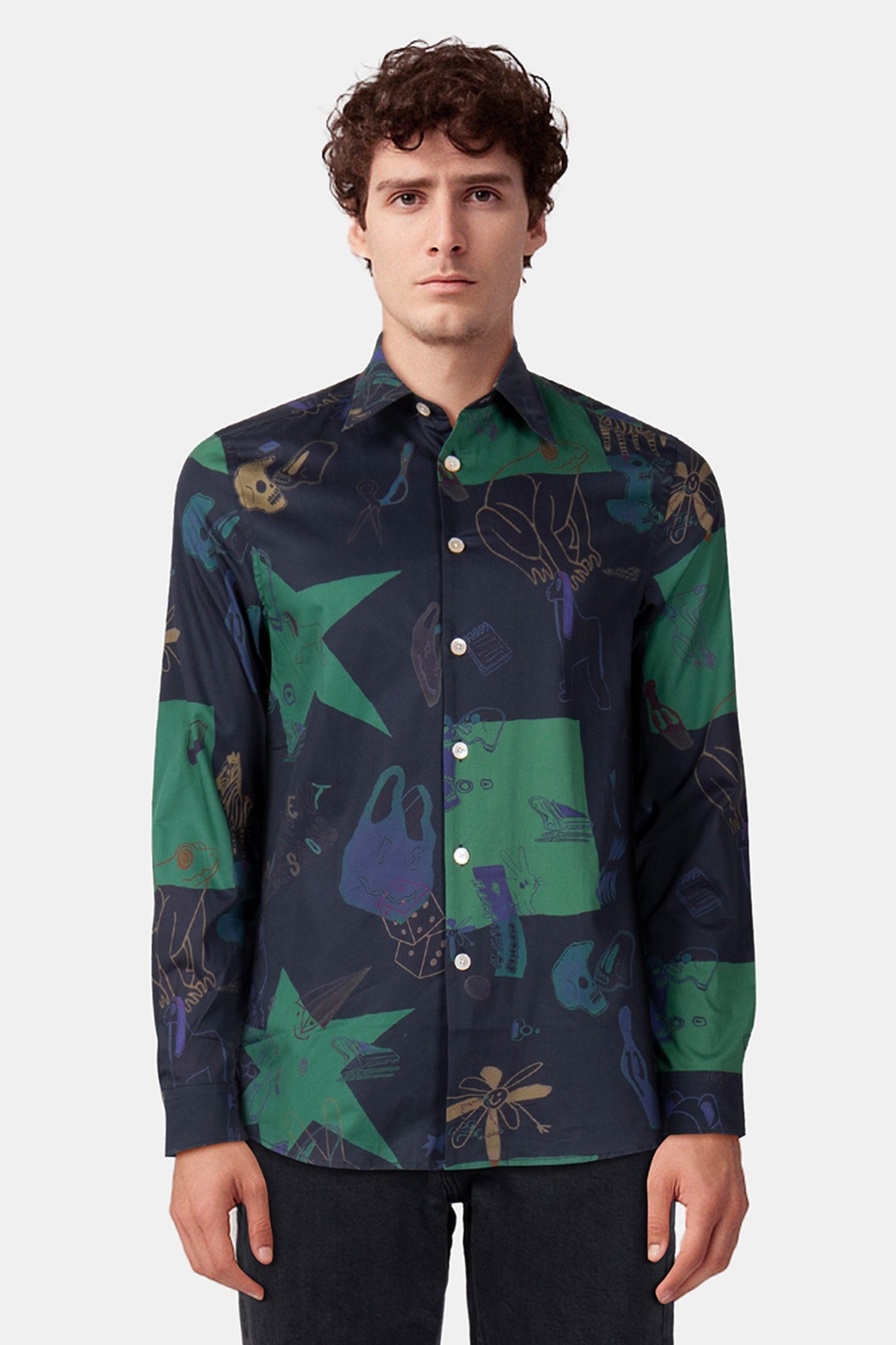 LS REGULAR FIT SHIRT VERY DARK NAVY 1