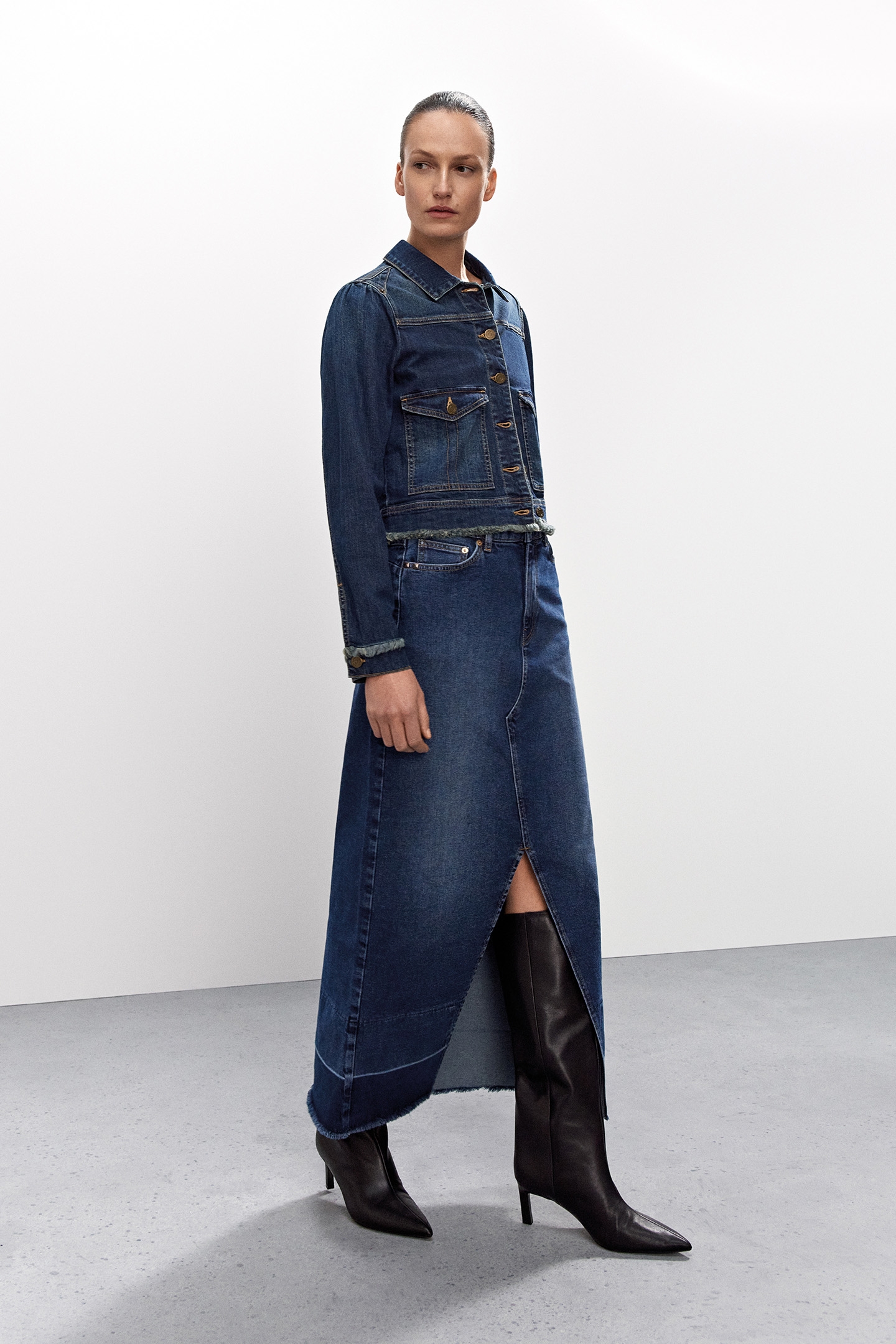 DENIM SKIRT COTTON COMFORD DENIM BLUES 6