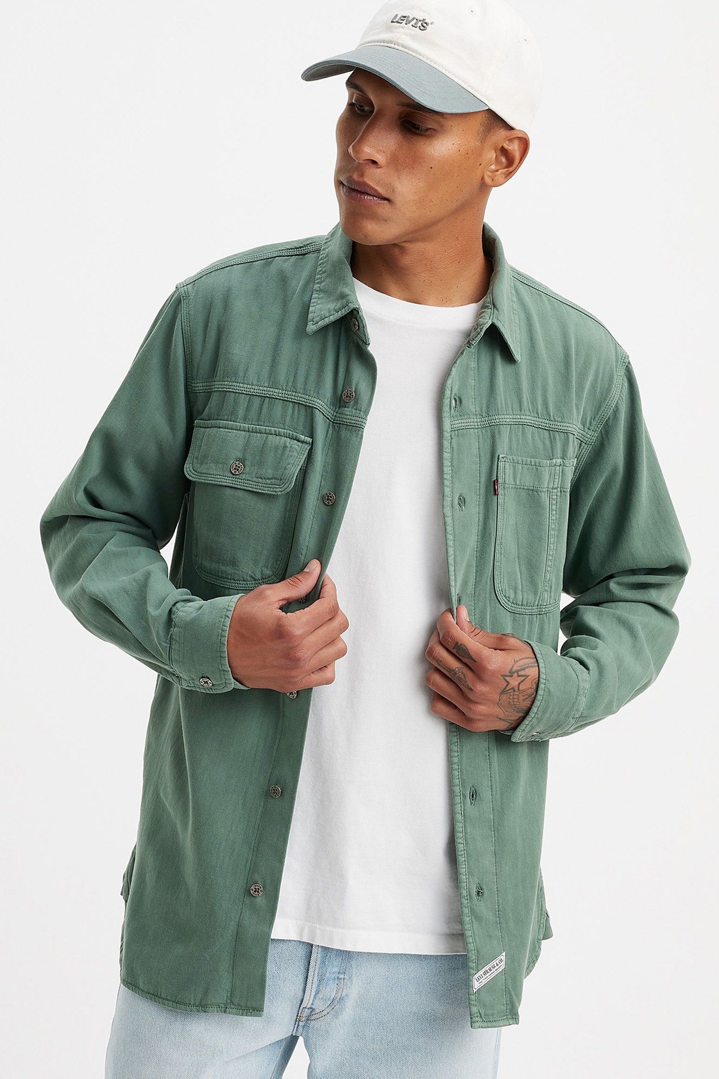 LS AUBURN WORKER OLIE FOREST GARMENT DYE 5