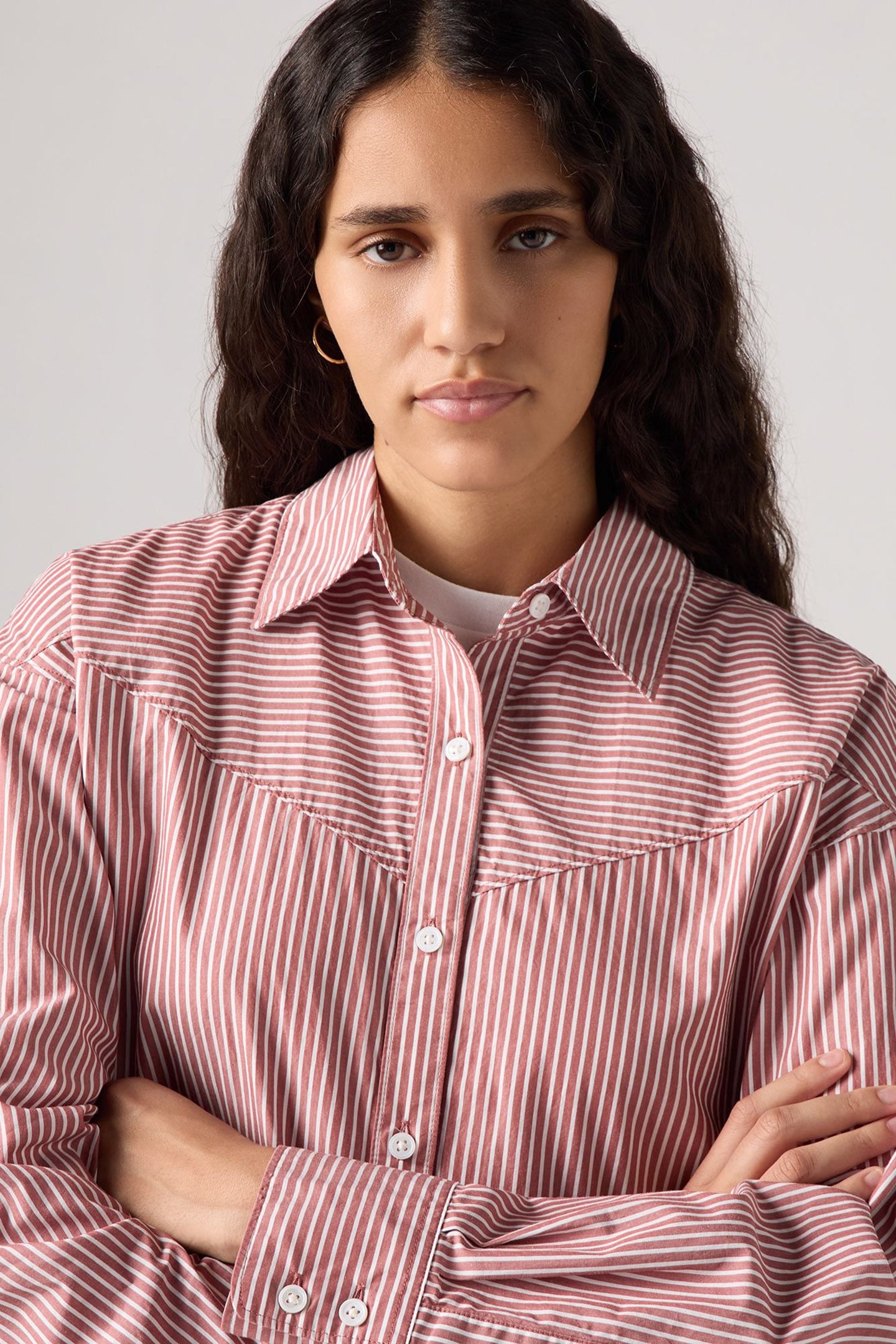 PIECED LOLA SHIRT REYNALDA STRIPE MARSAL 6
