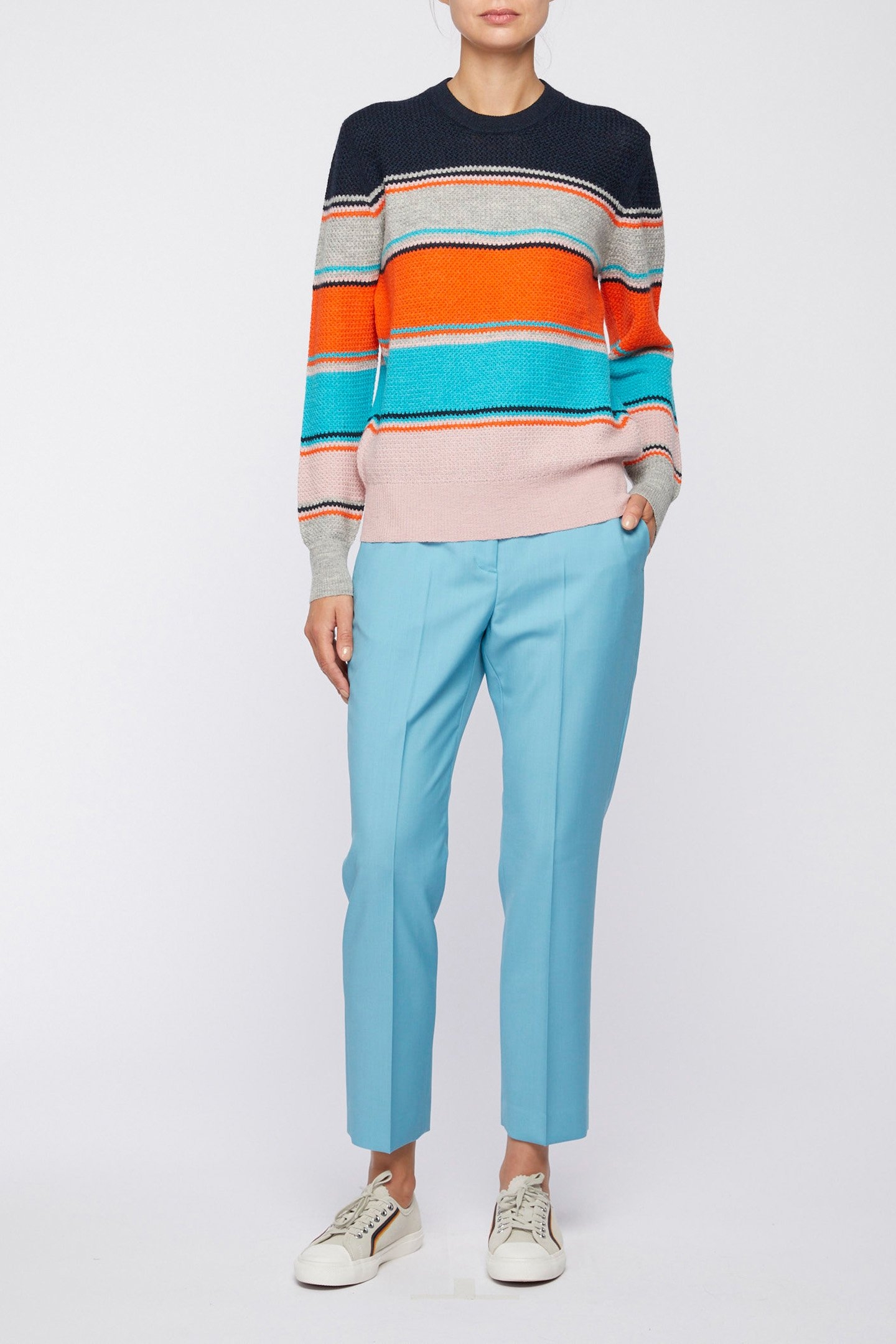 WOMENS KNITTED JUMPER VERY DARK NAVY 2