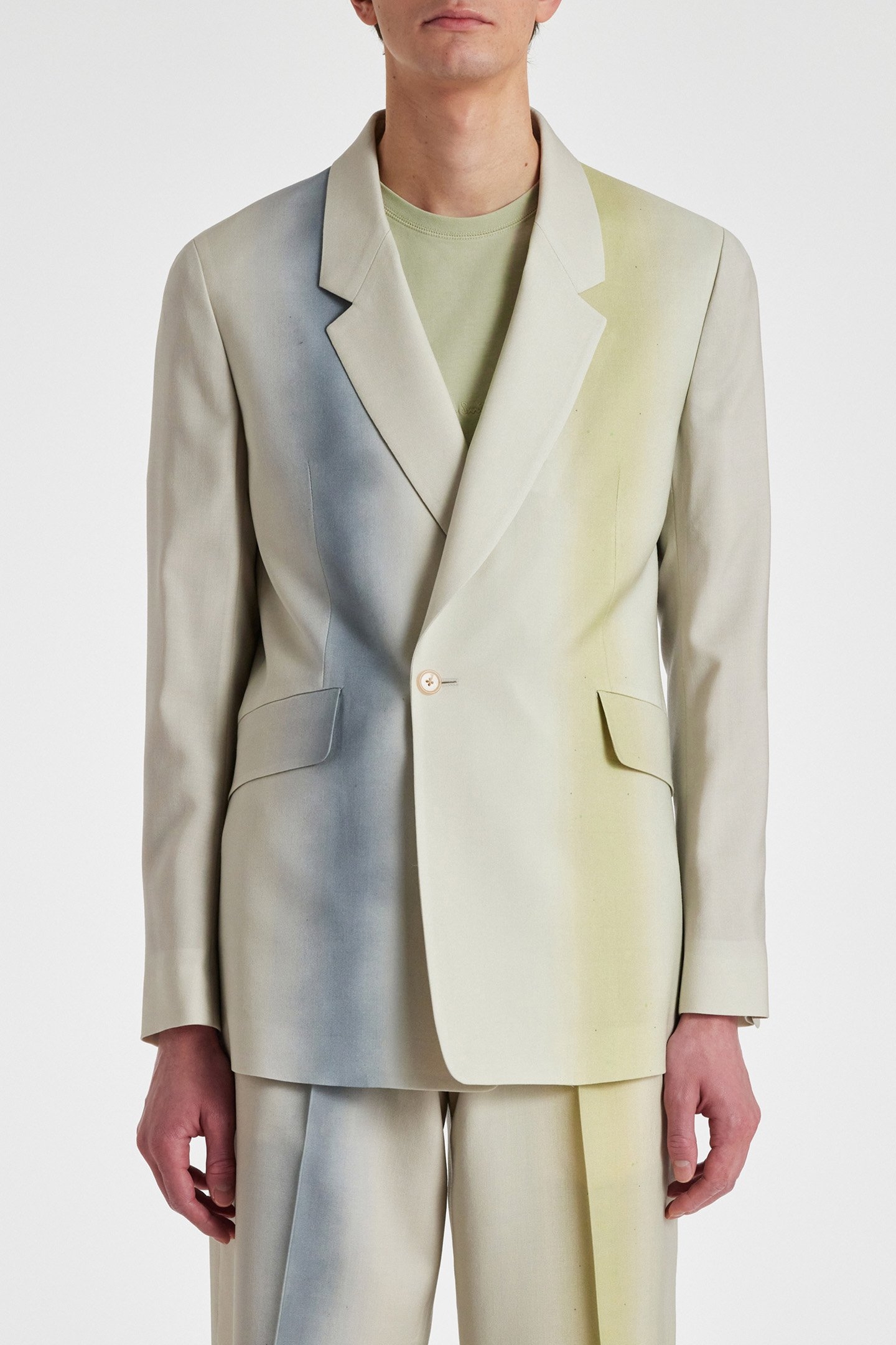 MENS 2 BUTTON JACKET LIGHT BEIGE 1