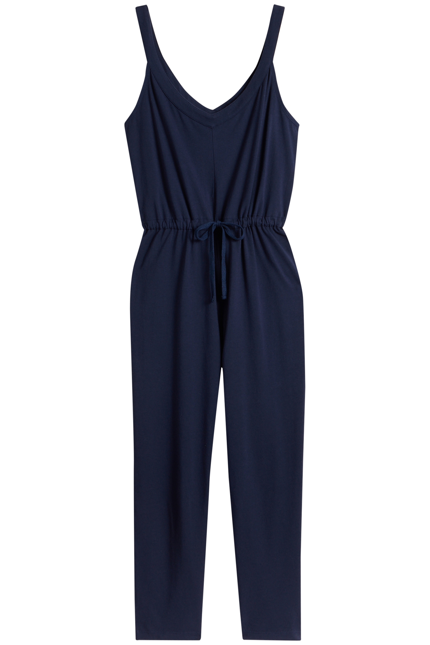 DRAWSTRING JERSEY JUMPSUIT DARK NAVY 1