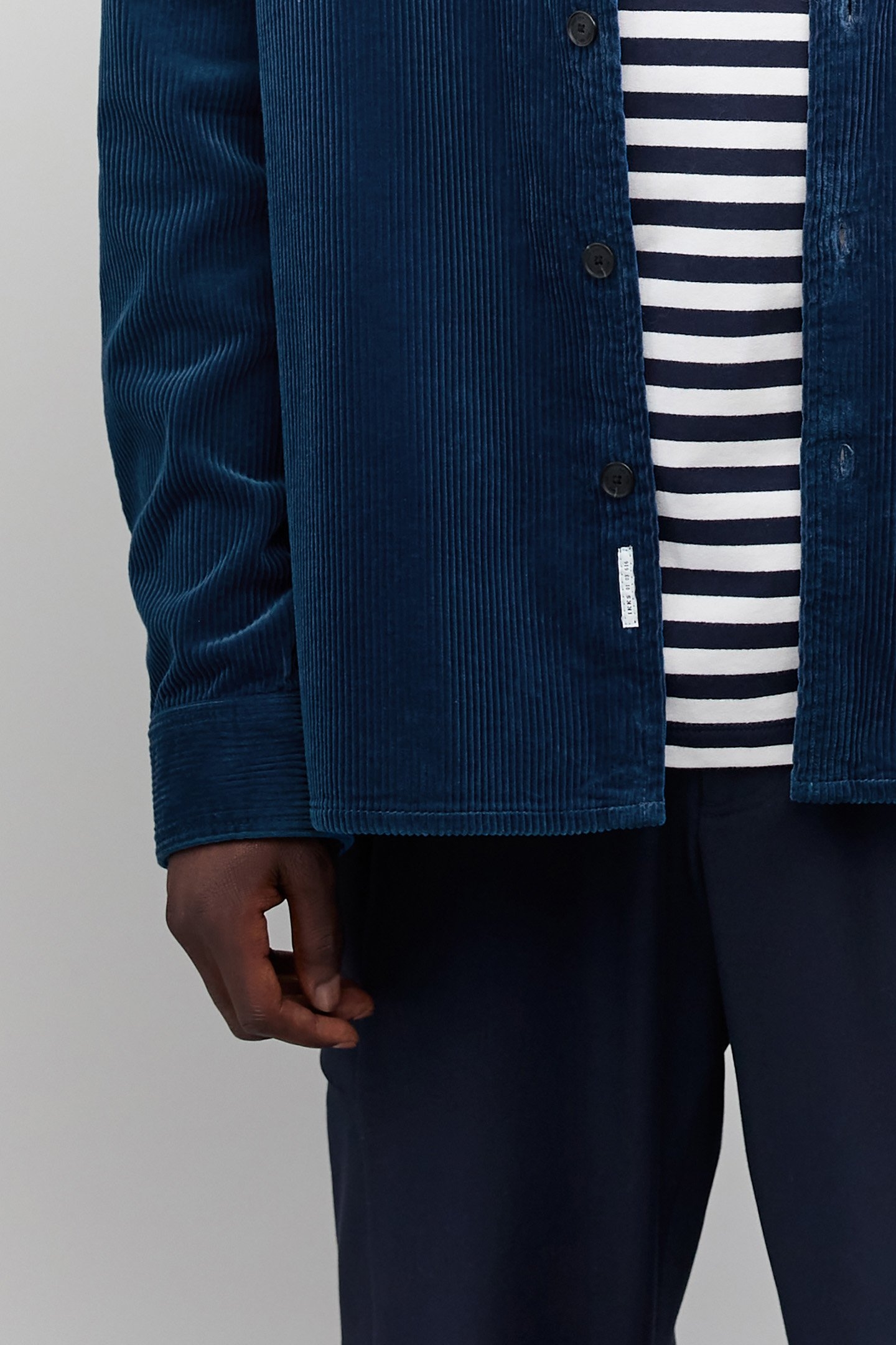 REGULAR COBALT CORDUROY OVERSHIRT 7