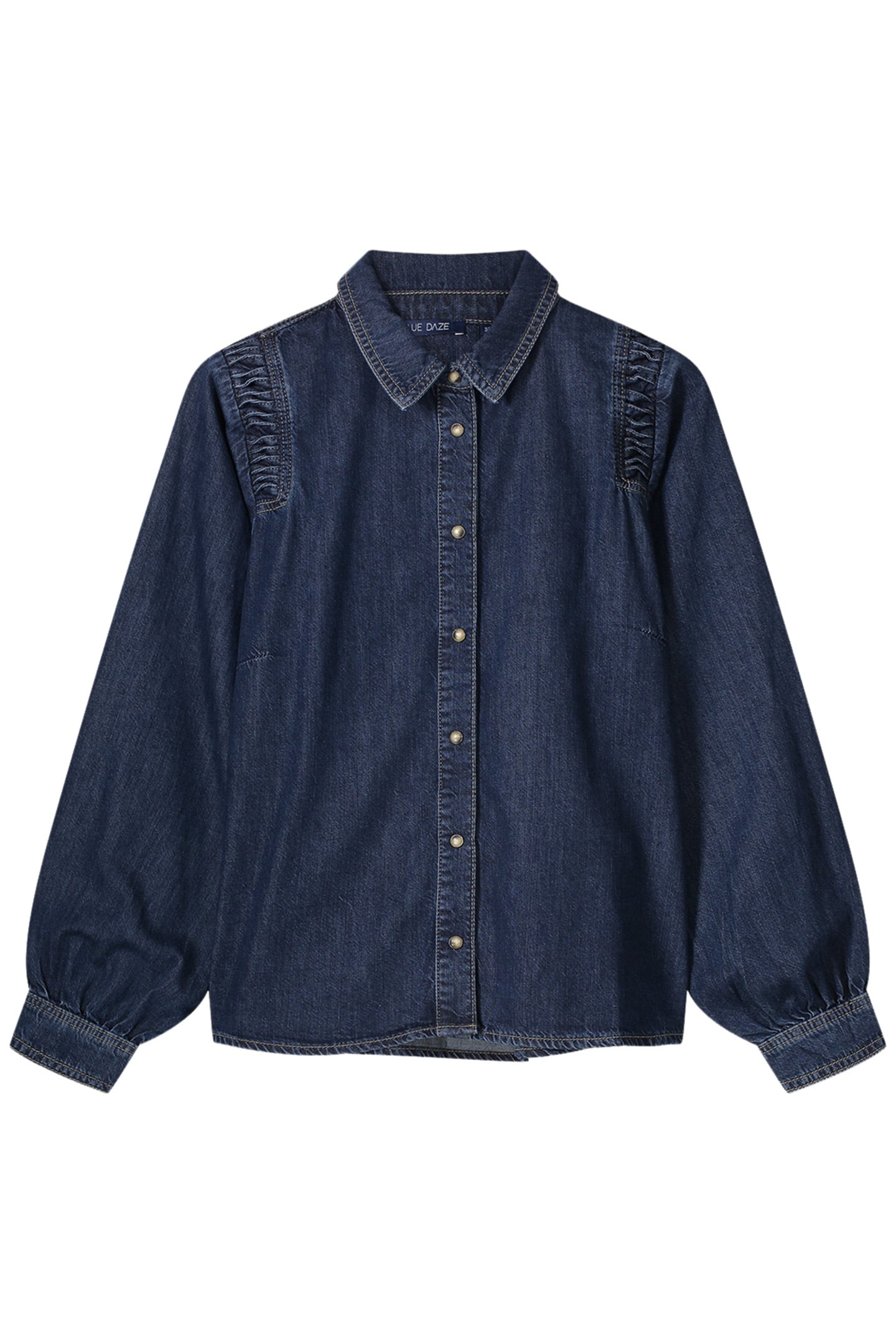 DENIM BLOUSE LIGHTWEIGHT COTTON TENCEL BLUES 4