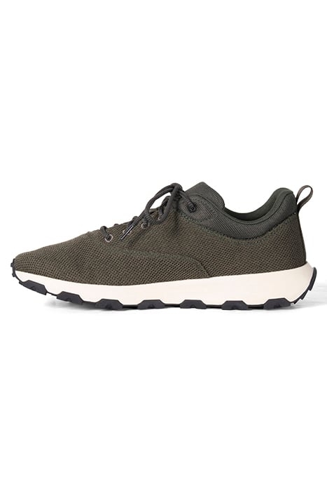 WINSOR PARK LOW LACE UP SNEAKER DARK GREEN KNIT 3
