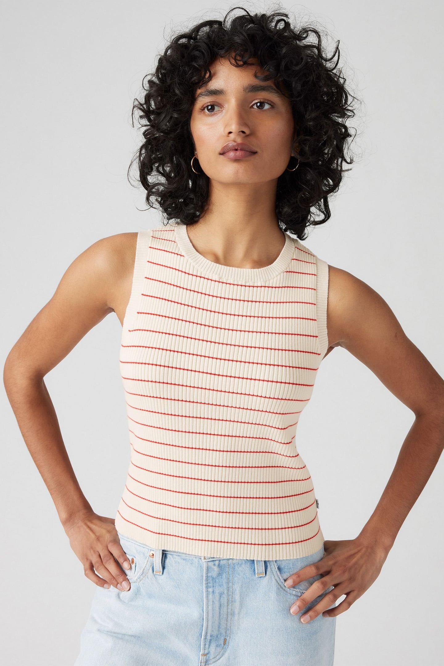TULIP TANK JULES STRIPE EGRET 4