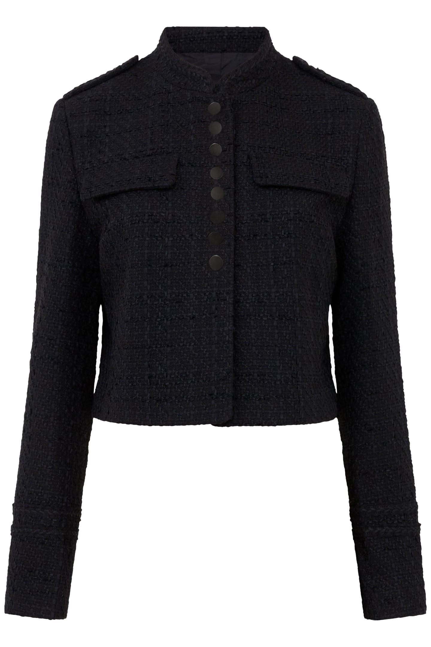 FELICE TWEED MILITARY JACKET BLACKOUT 4