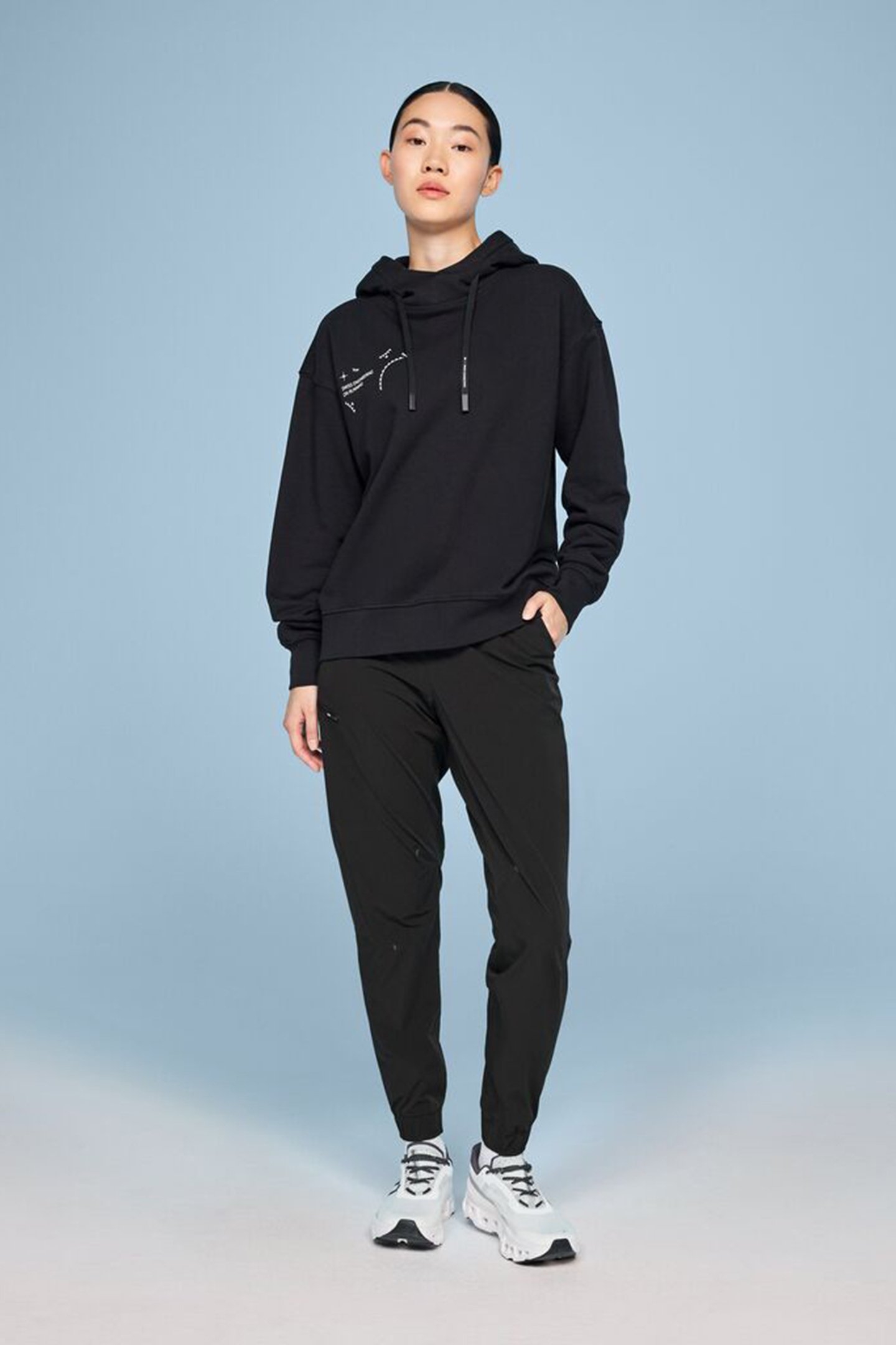 GRAPHIC CLUB HOODIE 1 BLACK WHITE 3